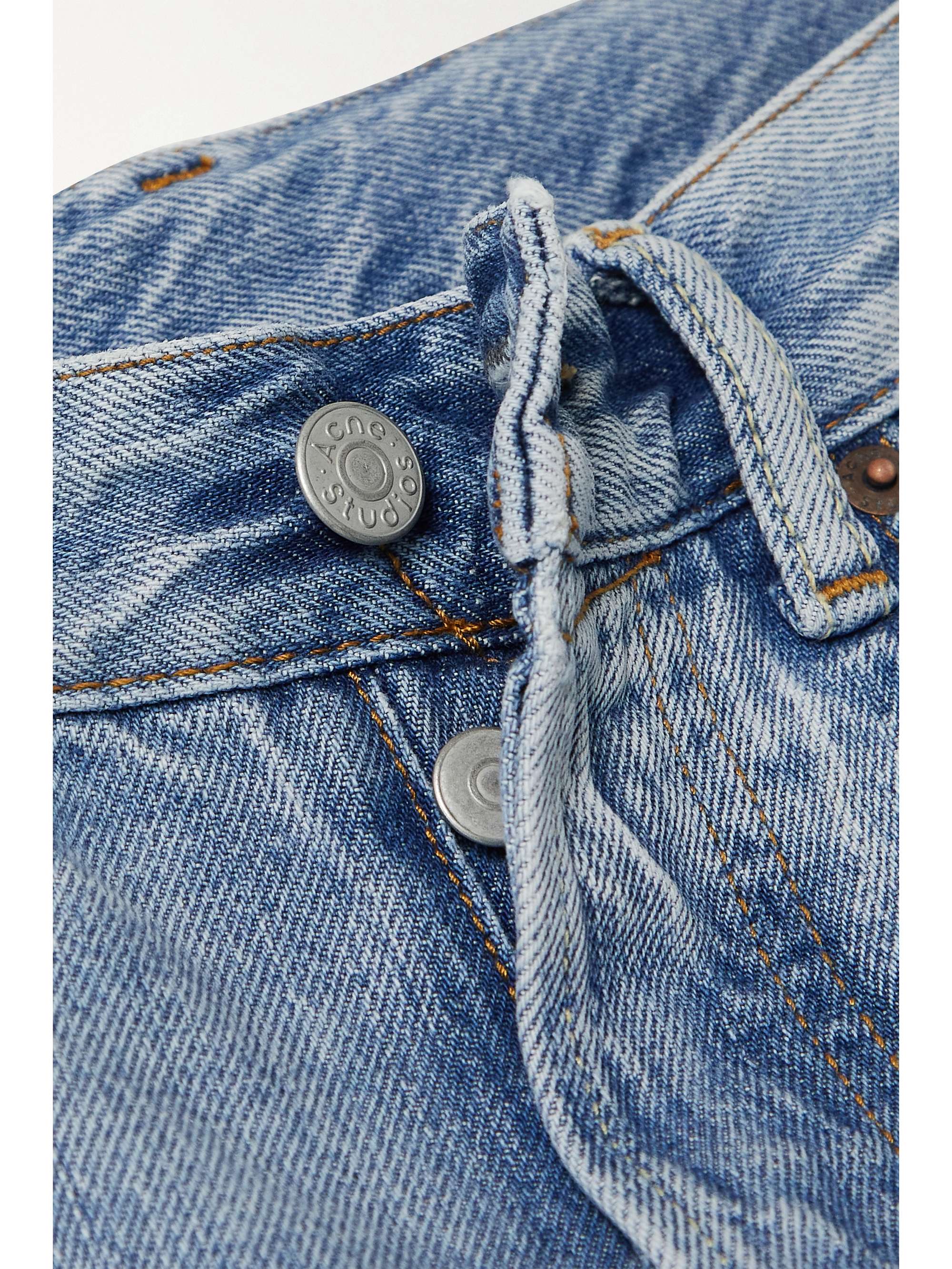 ACNE STUDIOS Distressed high-rise straight-leg jeans