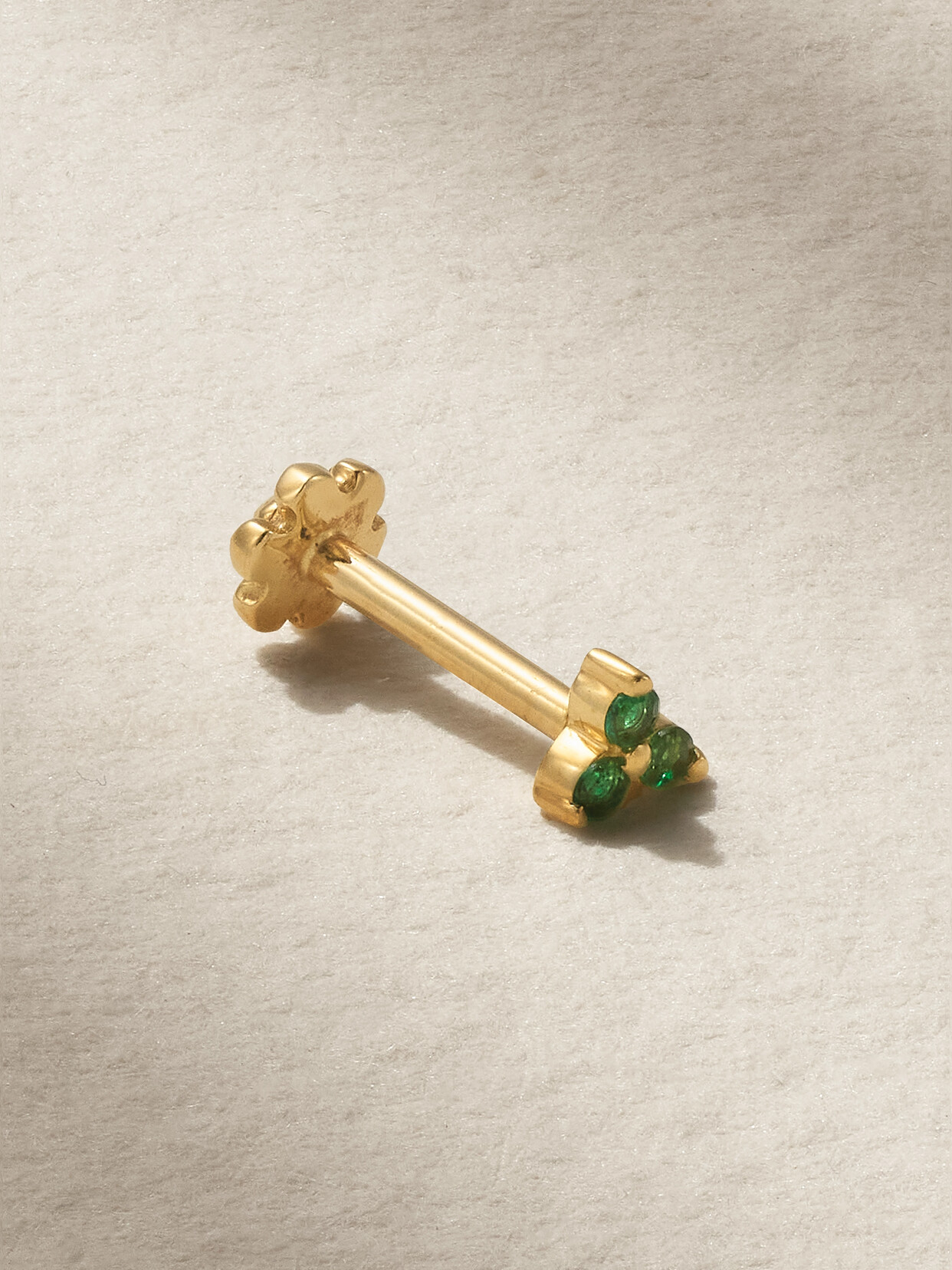 Maria Tash Trinity 18-karat Gold Emerald Single Earring
