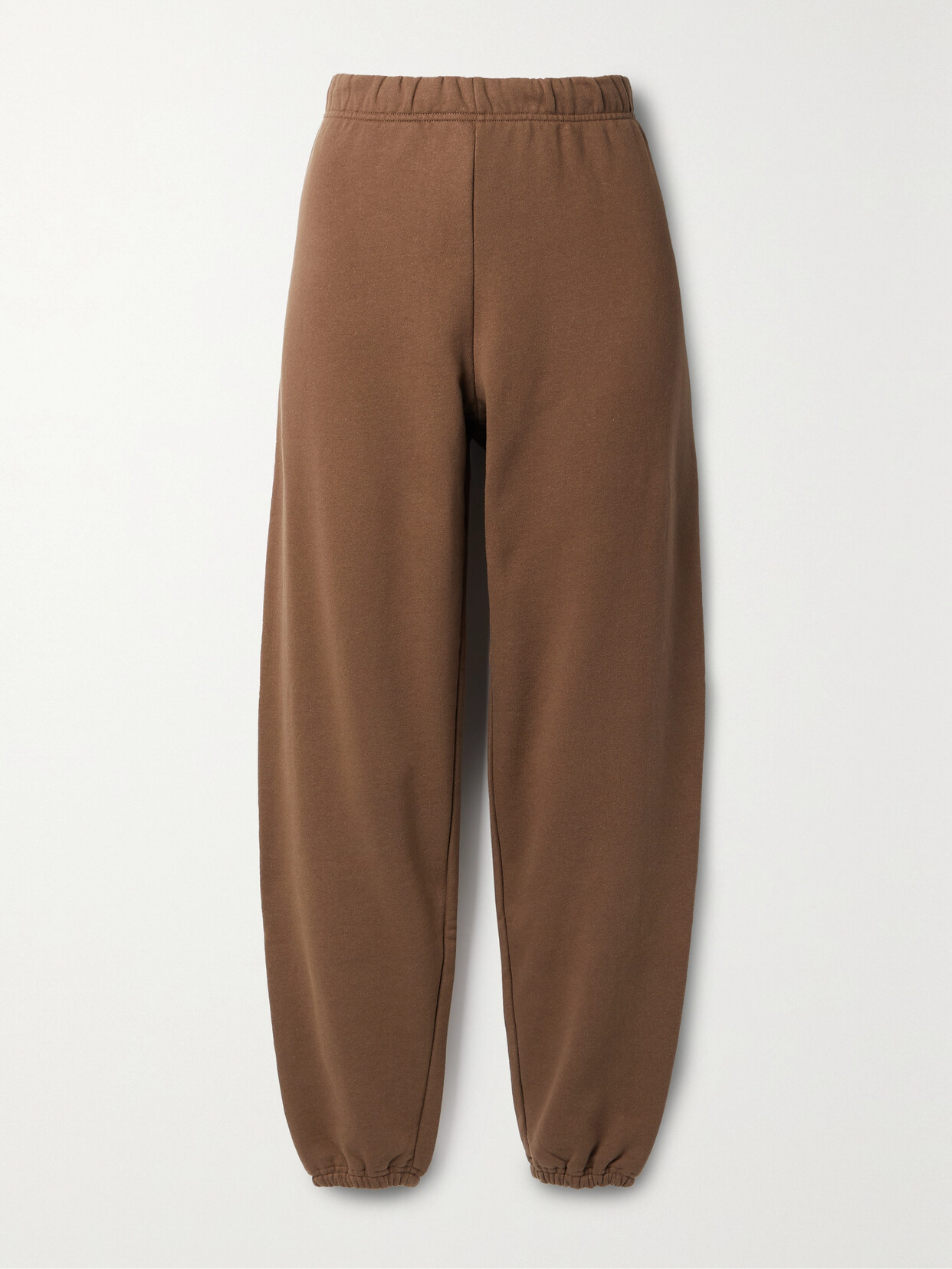 Tory Sport Cotton-jersey Track Pants In Brown