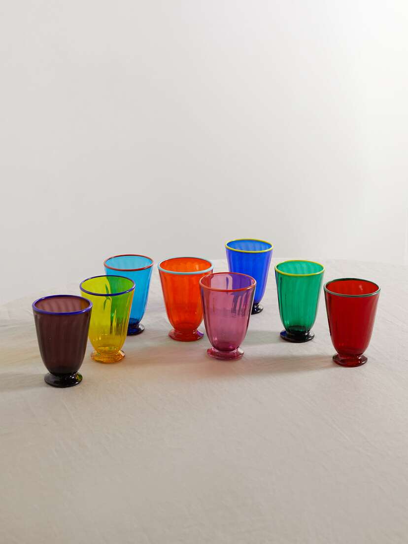 La DoubleJ Rainbow Set Of Eight Glasses