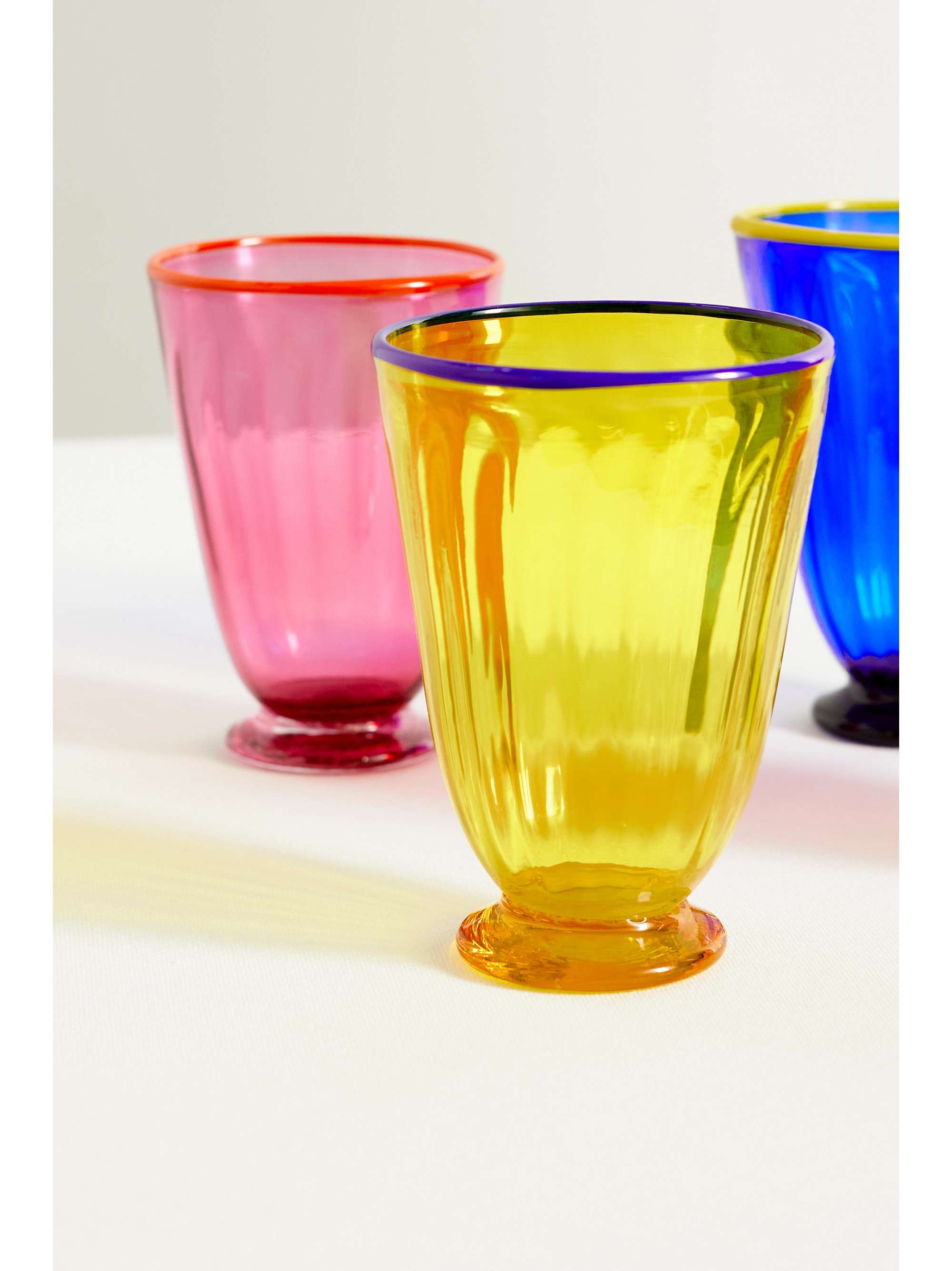 LA DOUBLEJ Rainbow set of four Murano glasses