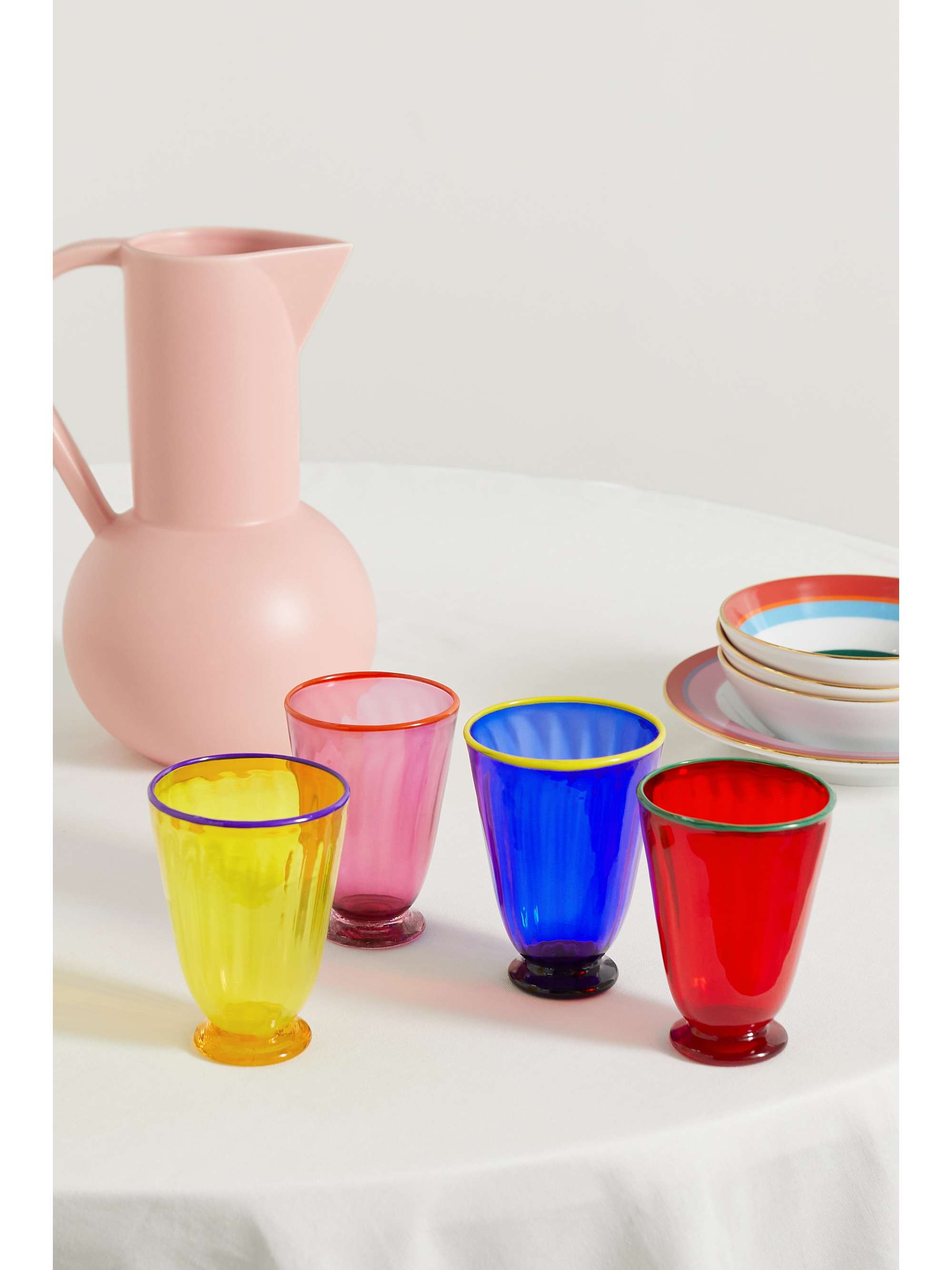 LA DOUBLEJ Rainbow set of four Murano glasses