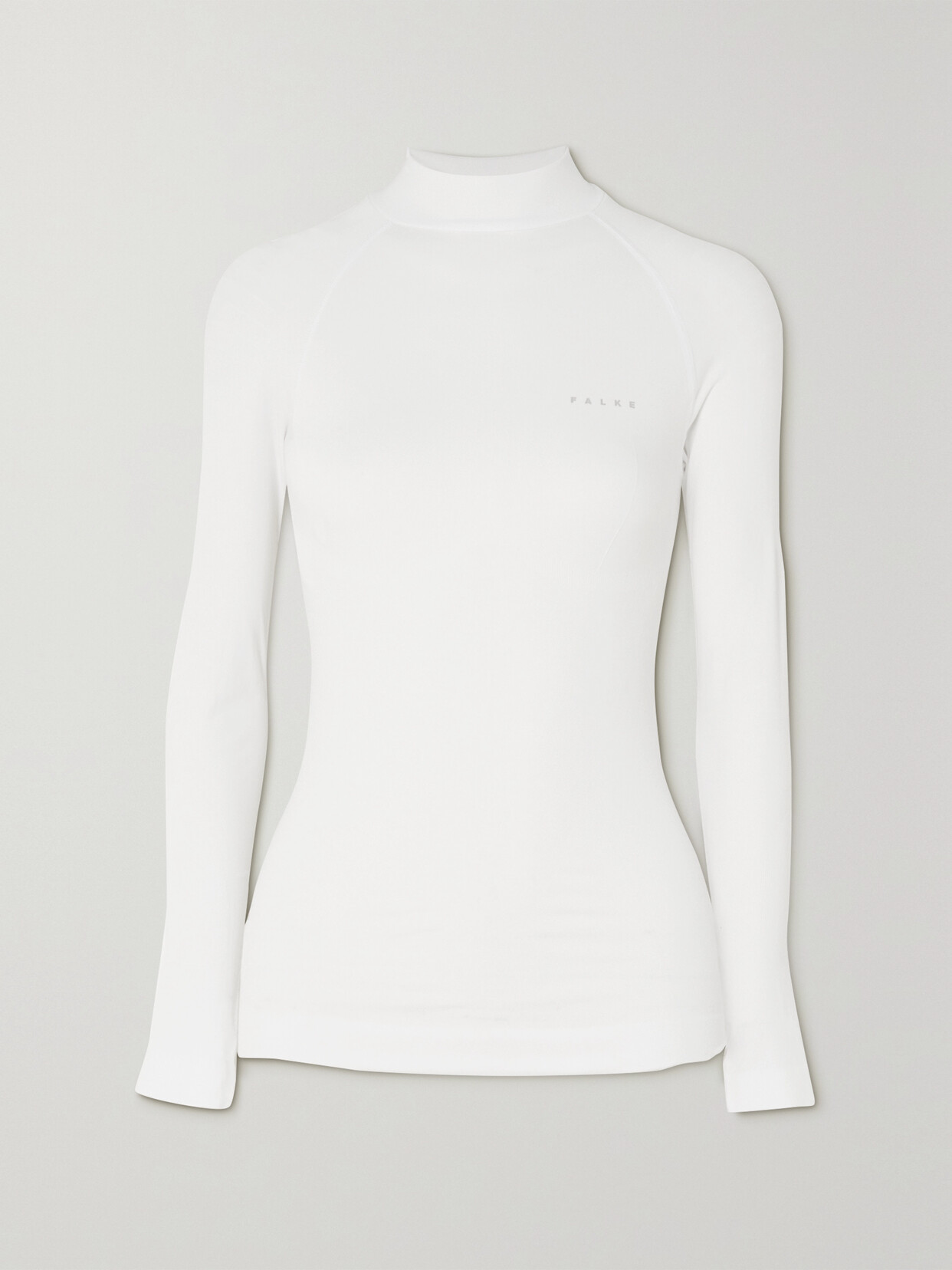 FALKE Ergonomic Sport System Stretch-jersey Turtleneck Top - White