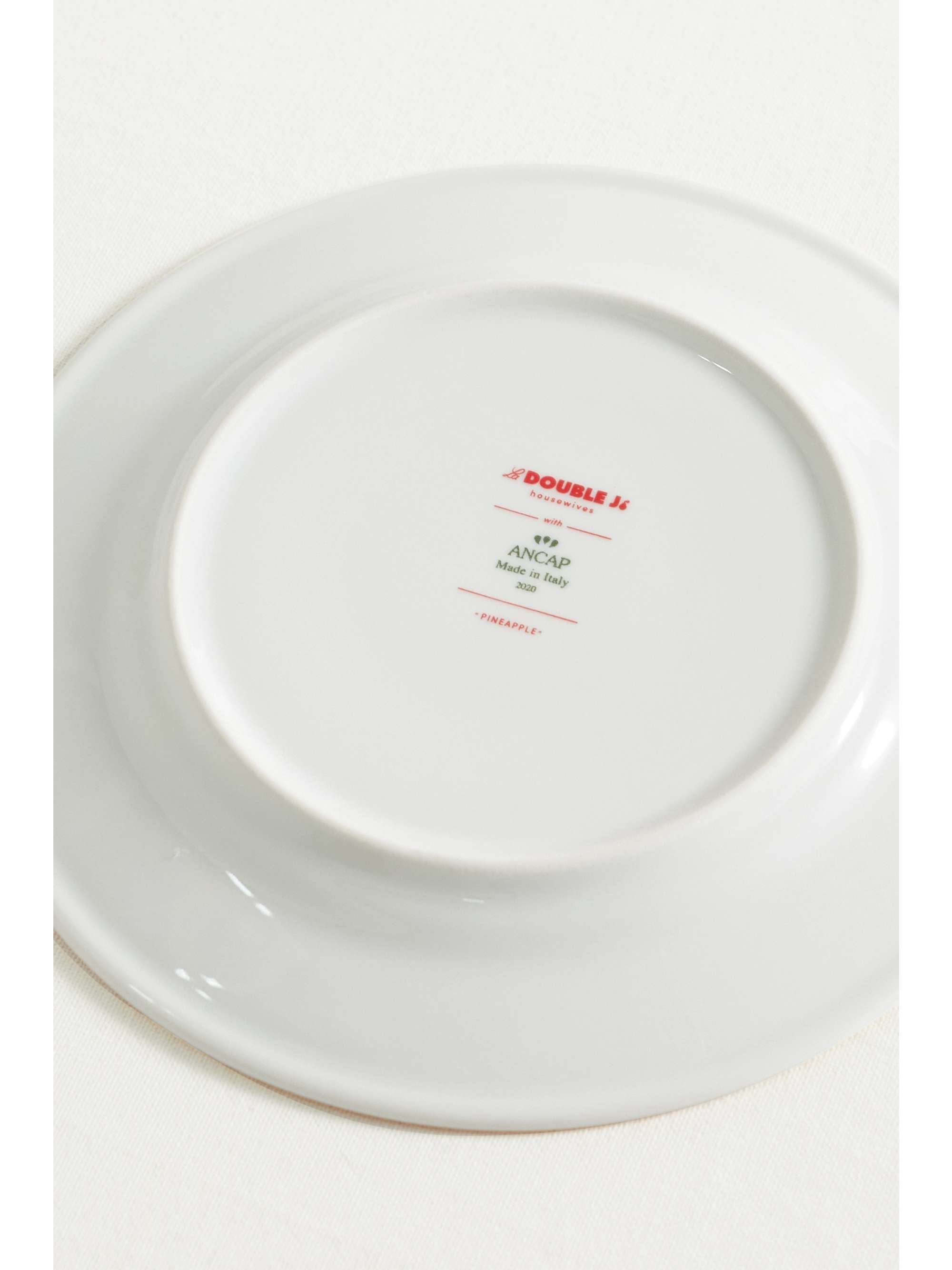 LA DOUBLEJ Set de deux petites assiettes en porcelaine plaquée or