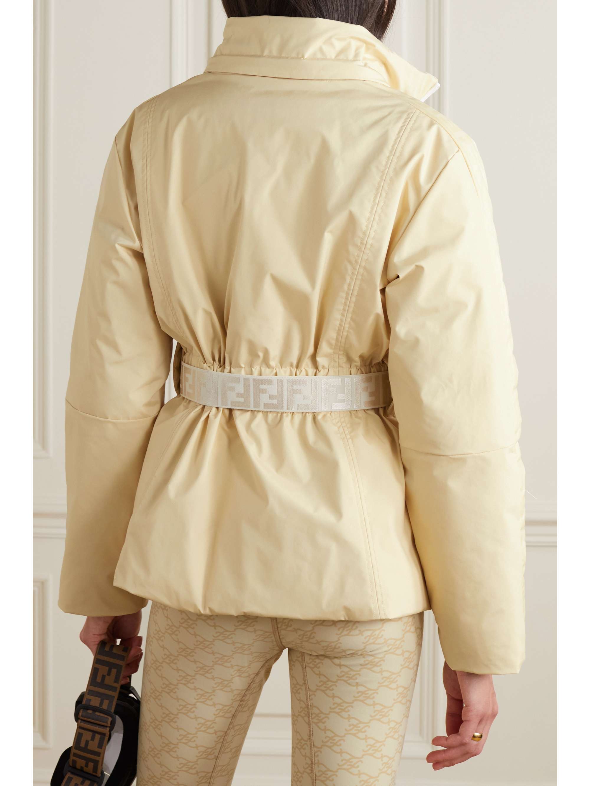 FENDI Belted hooded down ski jacket