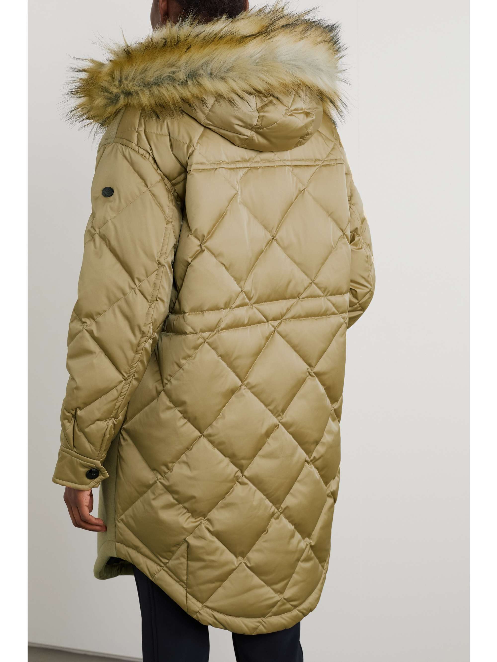 GOLDBERGH Cover faux fur-trimmed paneled padded felt down ski jacket