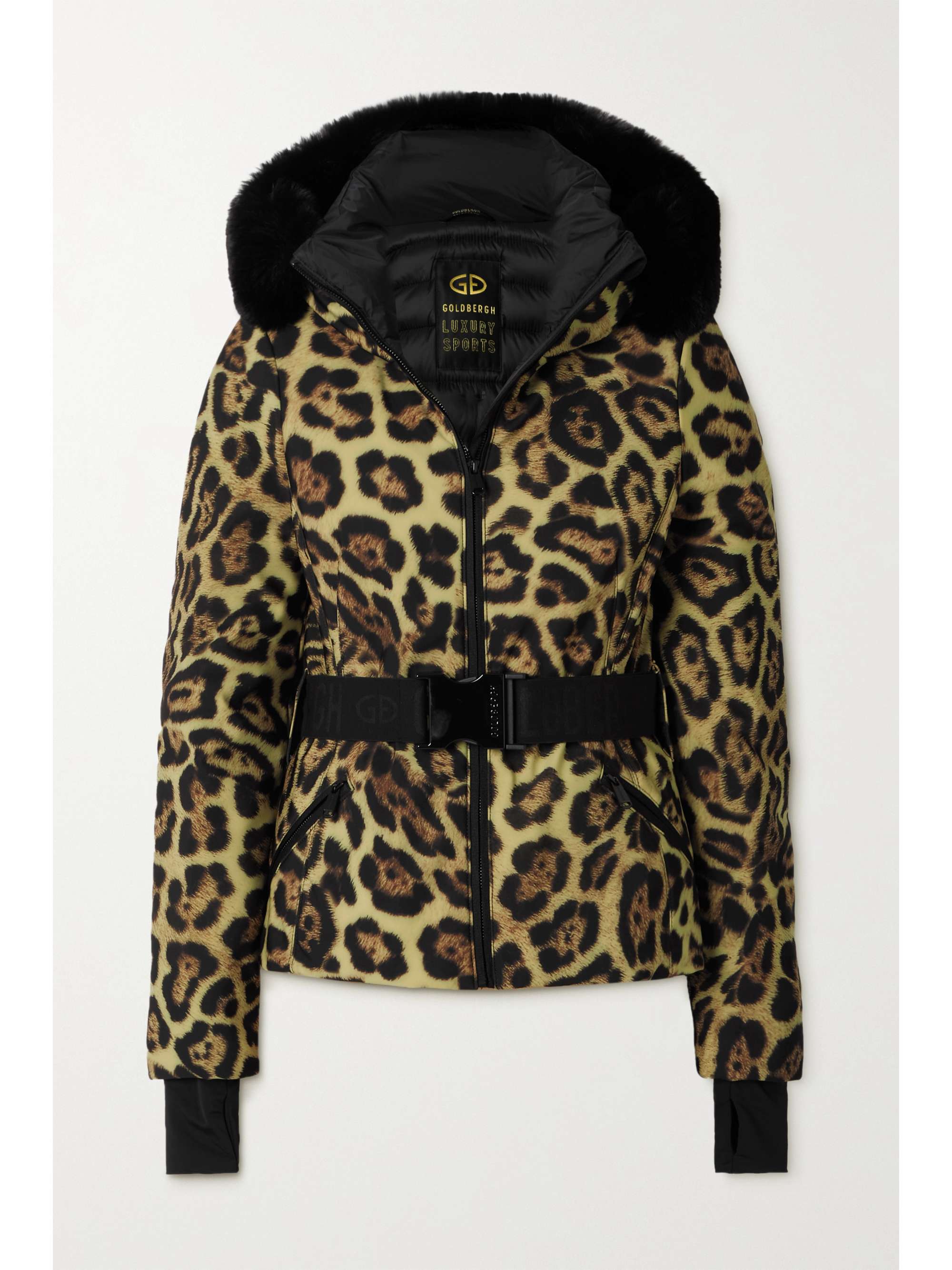 leopard print ski jacket