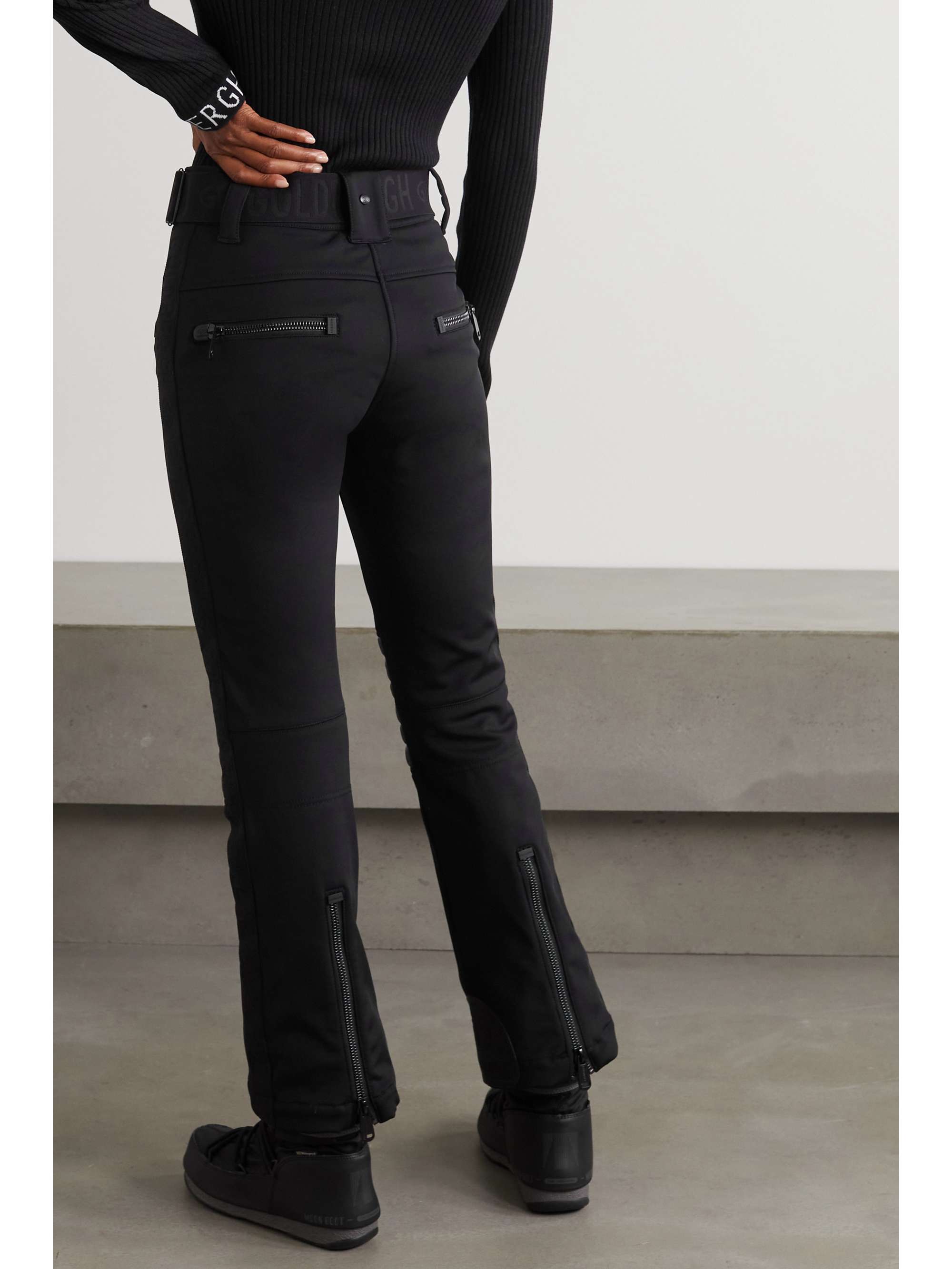 Black Rocky quilted faux leather 