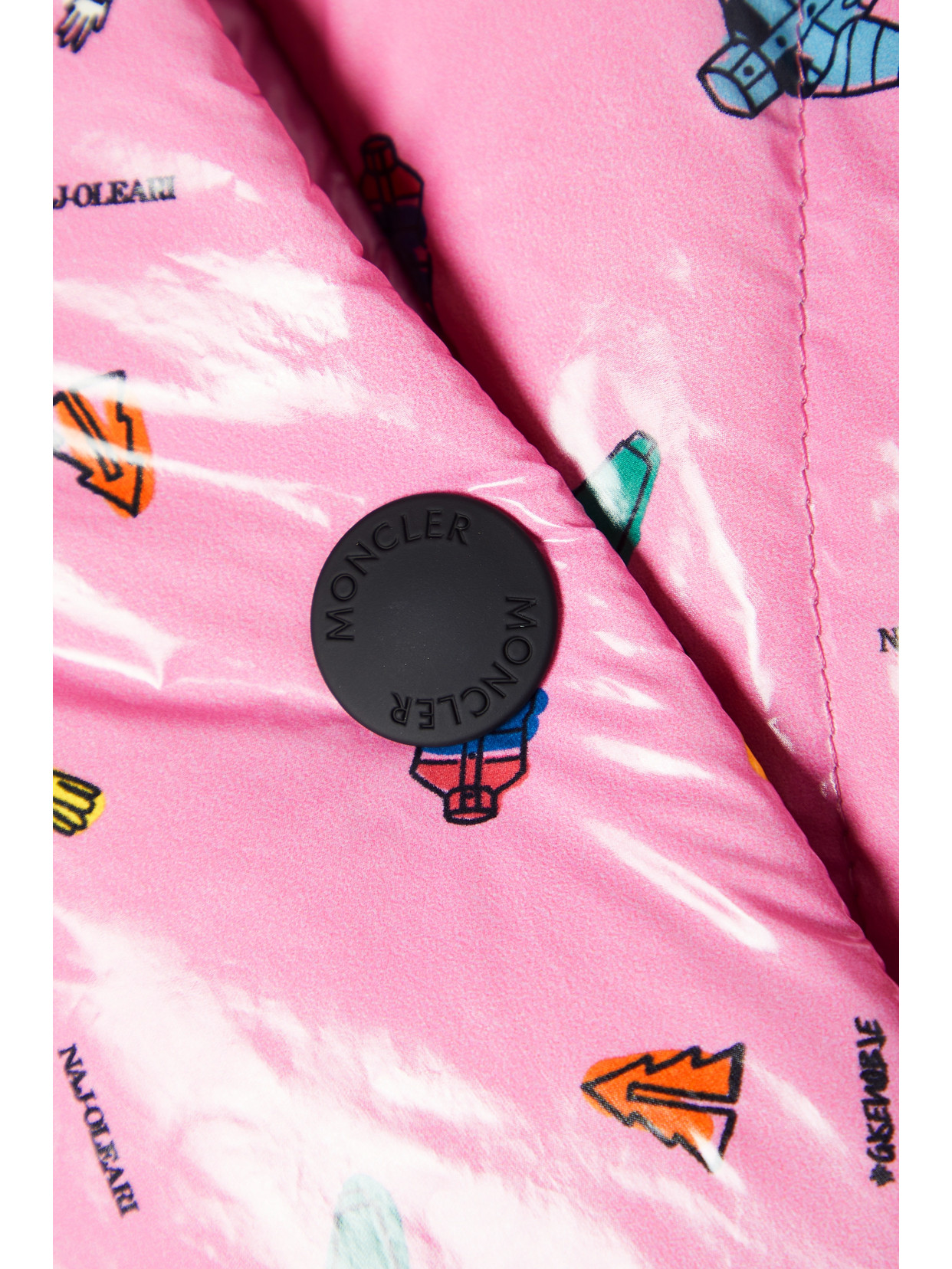 Moncler Genius Womens Light Pink X 3 Moncler Grenoble Plumel Graphic-print Shell-down Hooded Jacket M In Pink