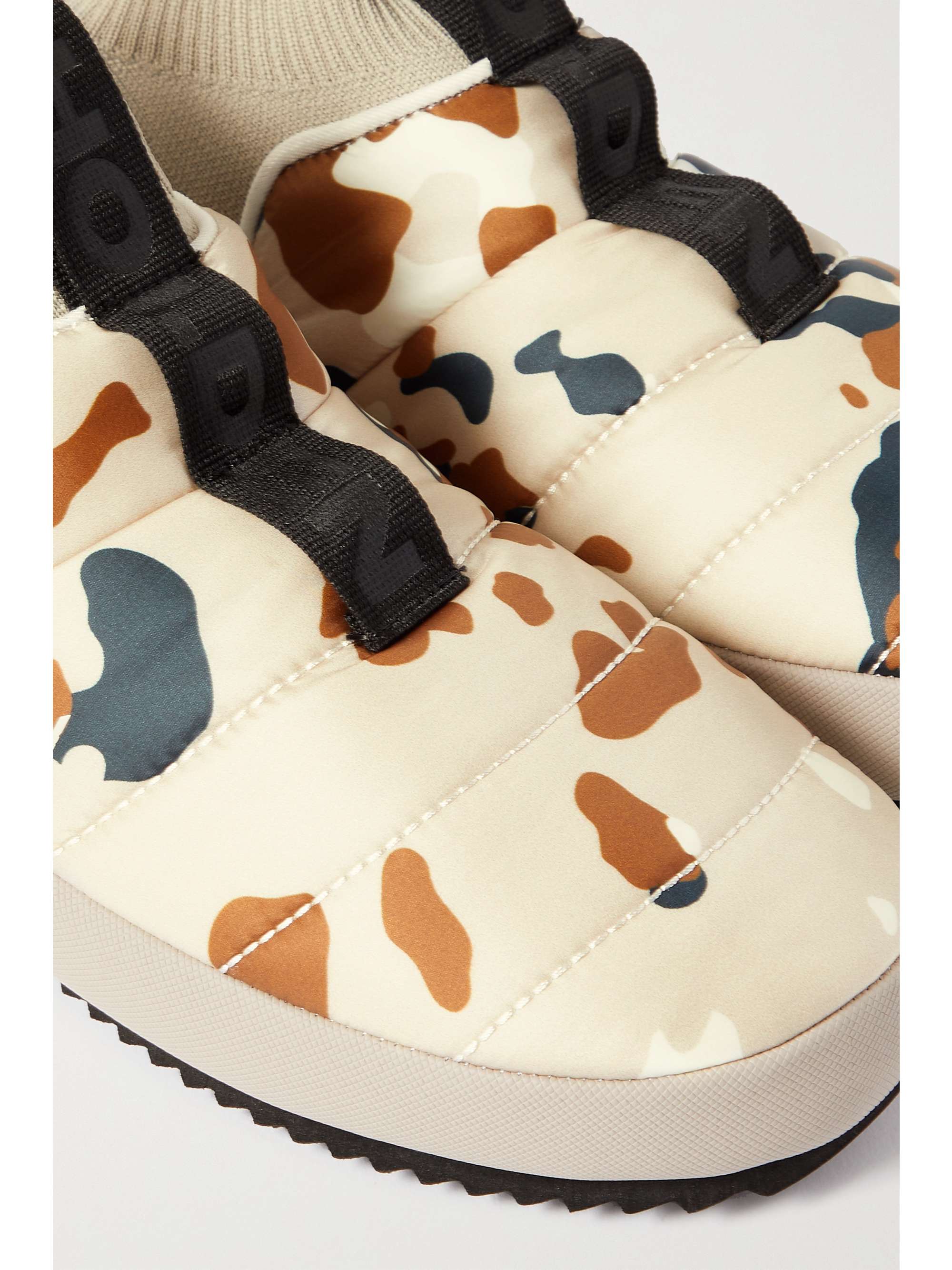 HOLDEN Stretch-knit trimmed quilted shell slippers