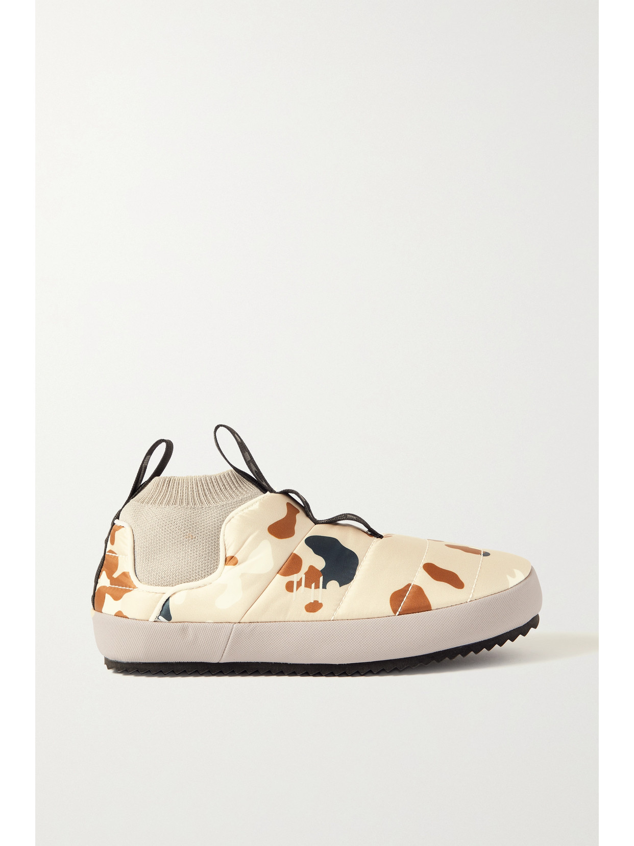 Holden Stretch-knit Trimmed Camouflage-print Quilted Shell Slippers In Neutrals