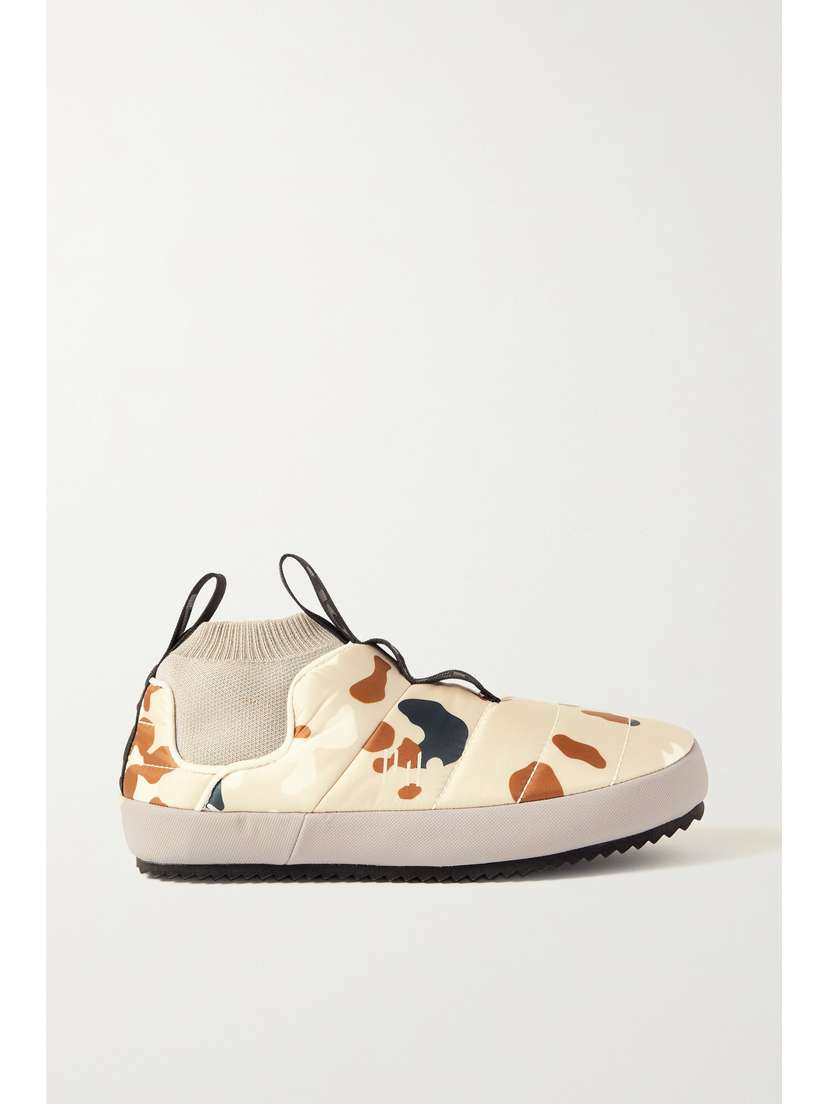 Holden Stretch-knit Trimmed Camouflage-print Quilted Shell Slippers