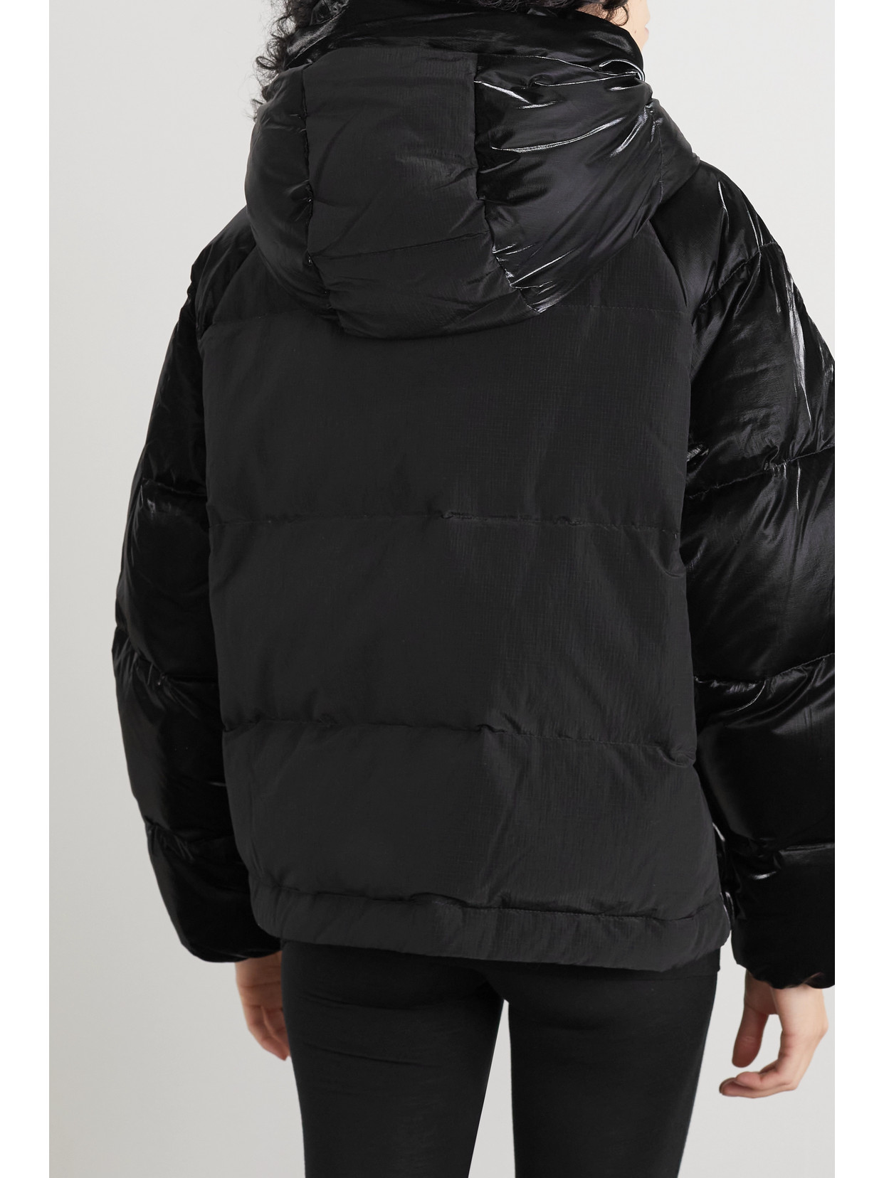 Holden Hooded Quilted Glossed-shell Down Jacket In Black
