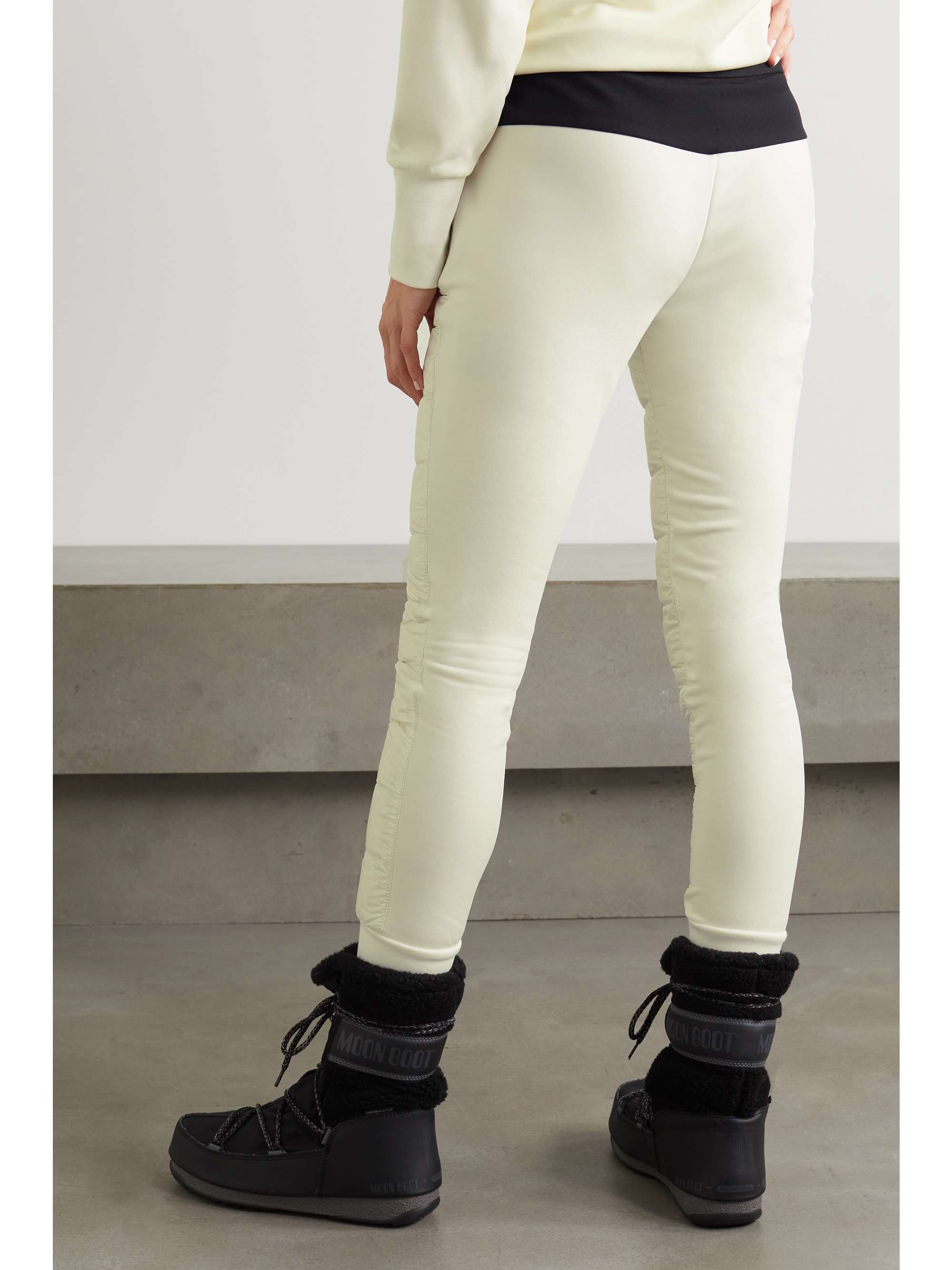 HOLDEN Quilted shell and stretch-jersey down tapered pants