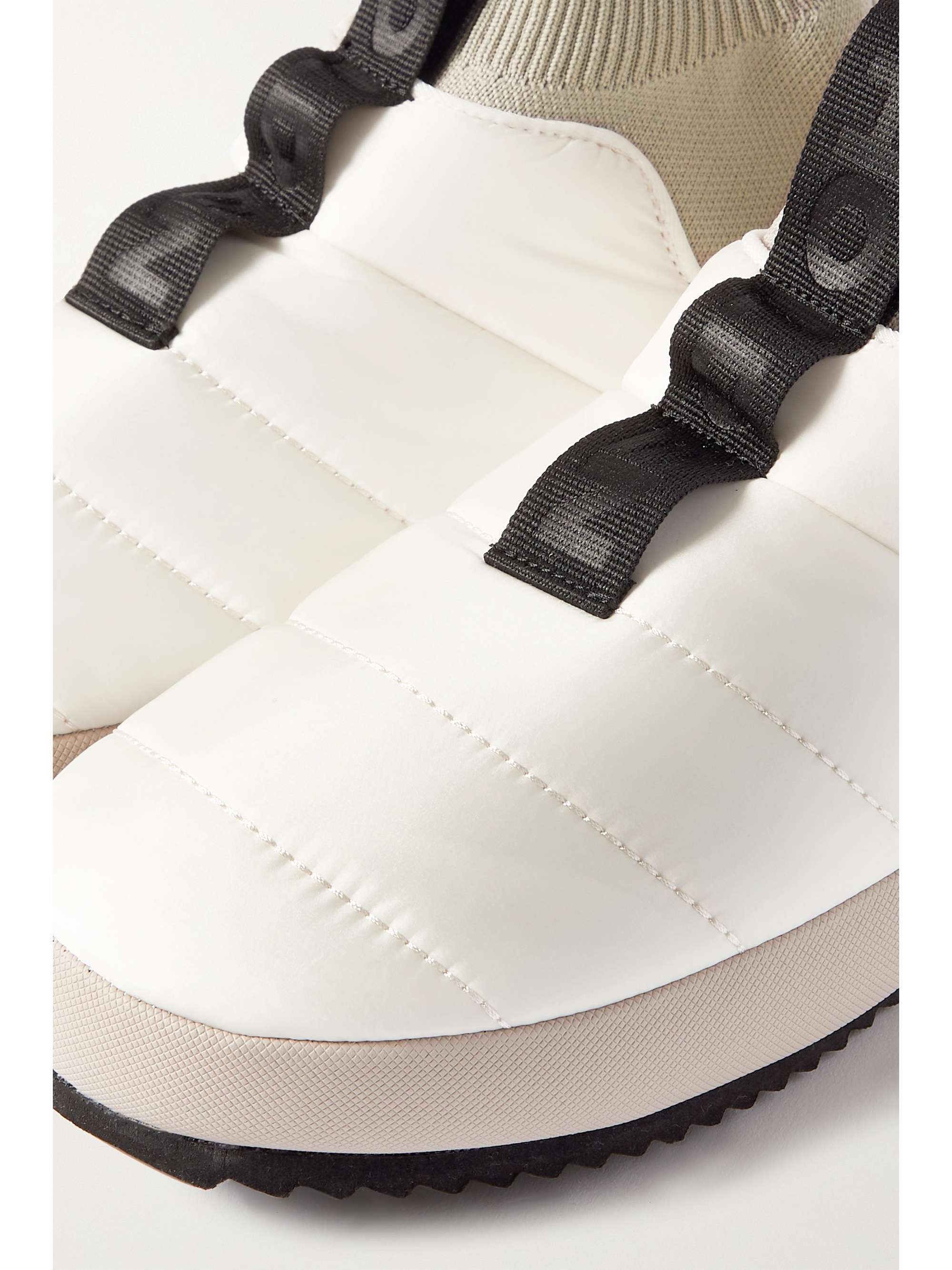 HOLDEN Stretch-knit trimmed quilted shell slippers