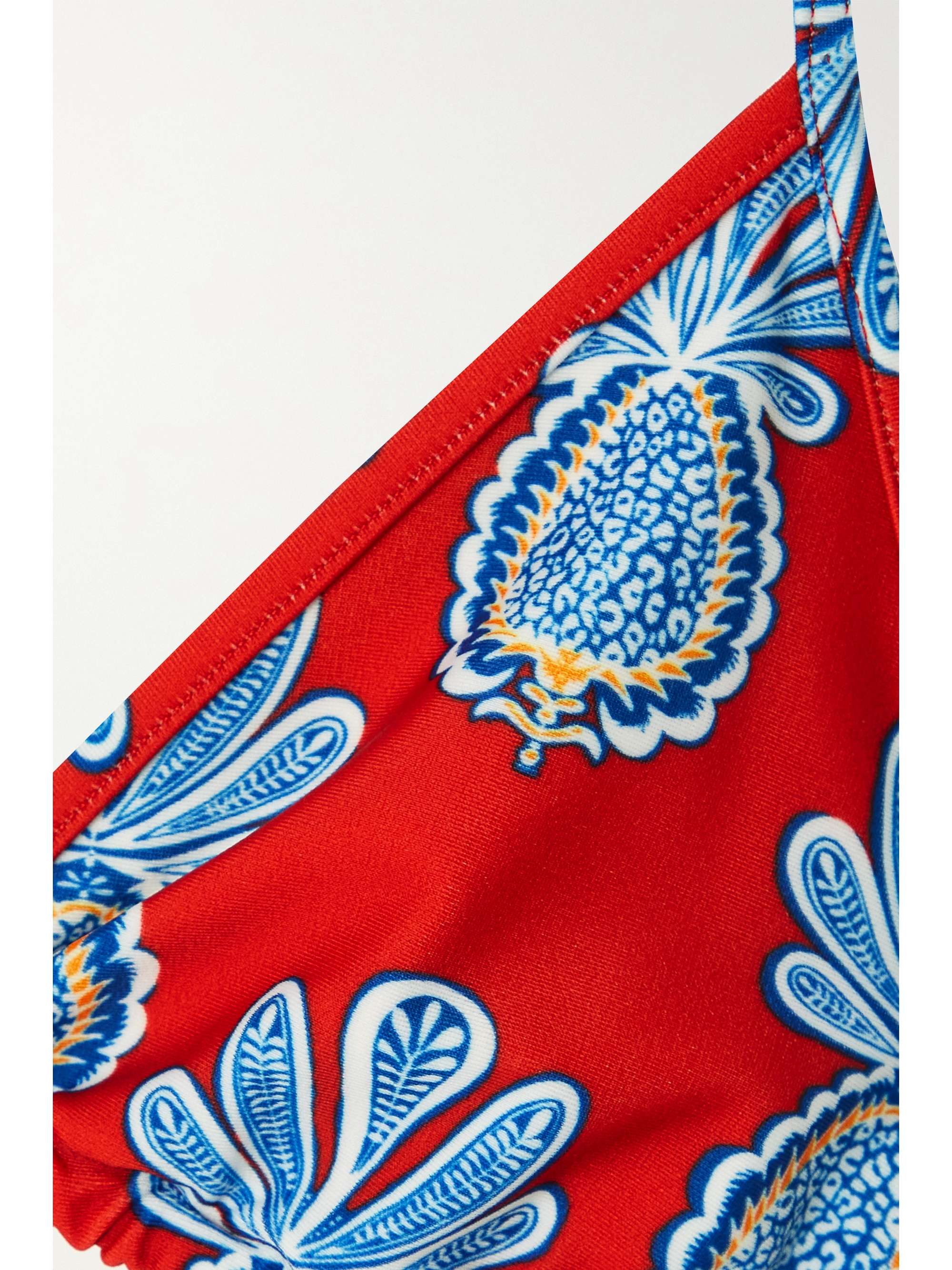 LA DOUBLEJ Printed triangle halterneck bikini top