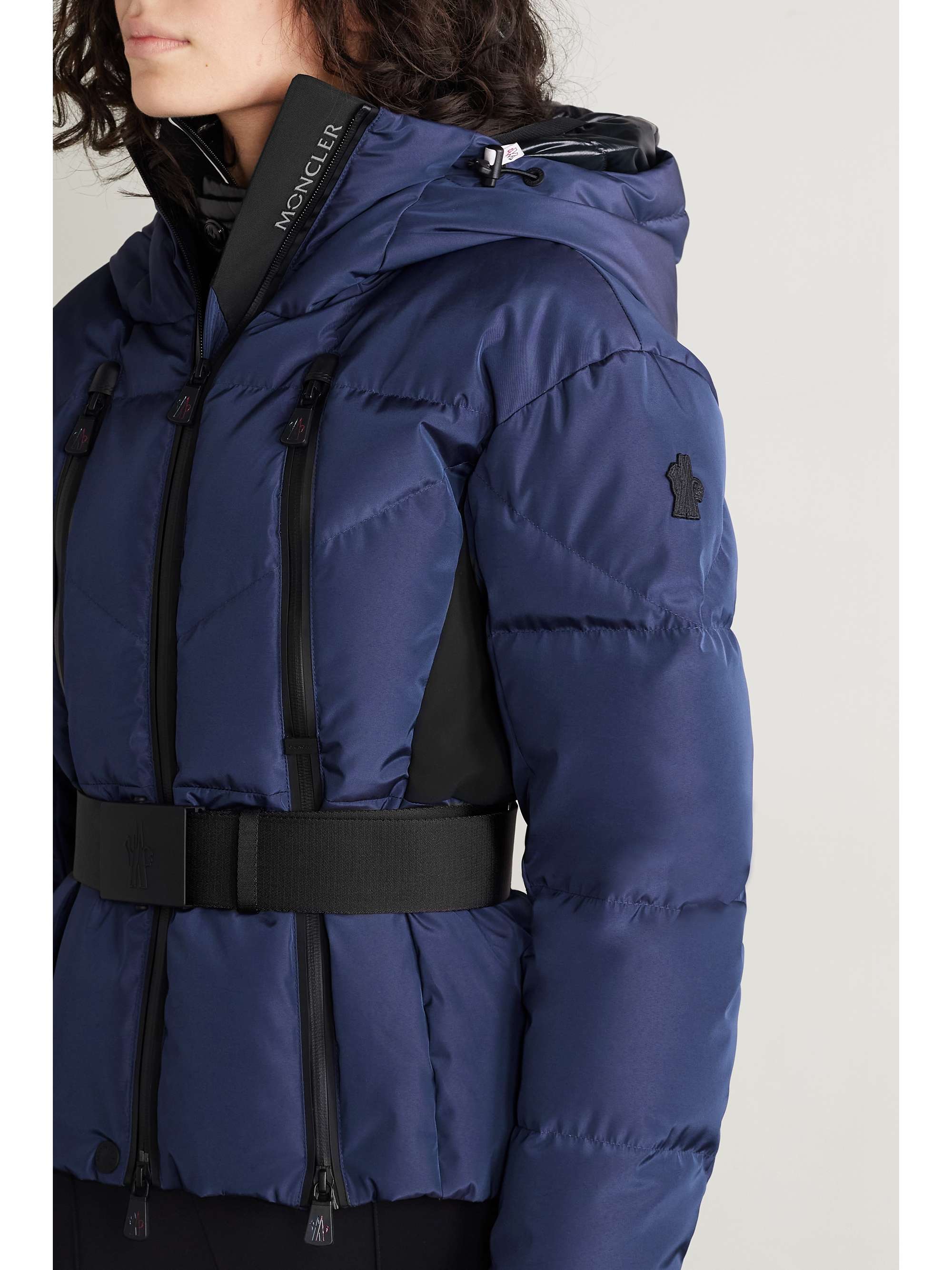 Blue Goncelin Hooded Quilted Shell Down Jacket Moncler Grenoble Net