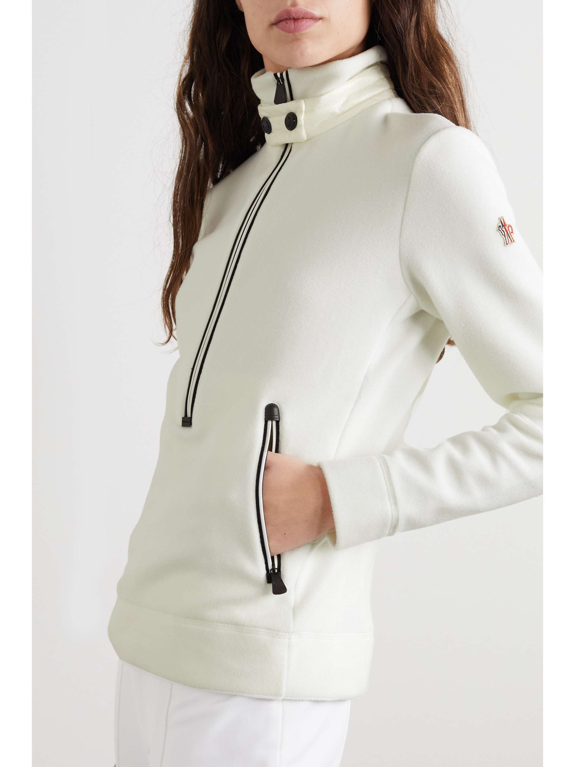 MONCLER GRENOBLE Shell-trimmed fleece top