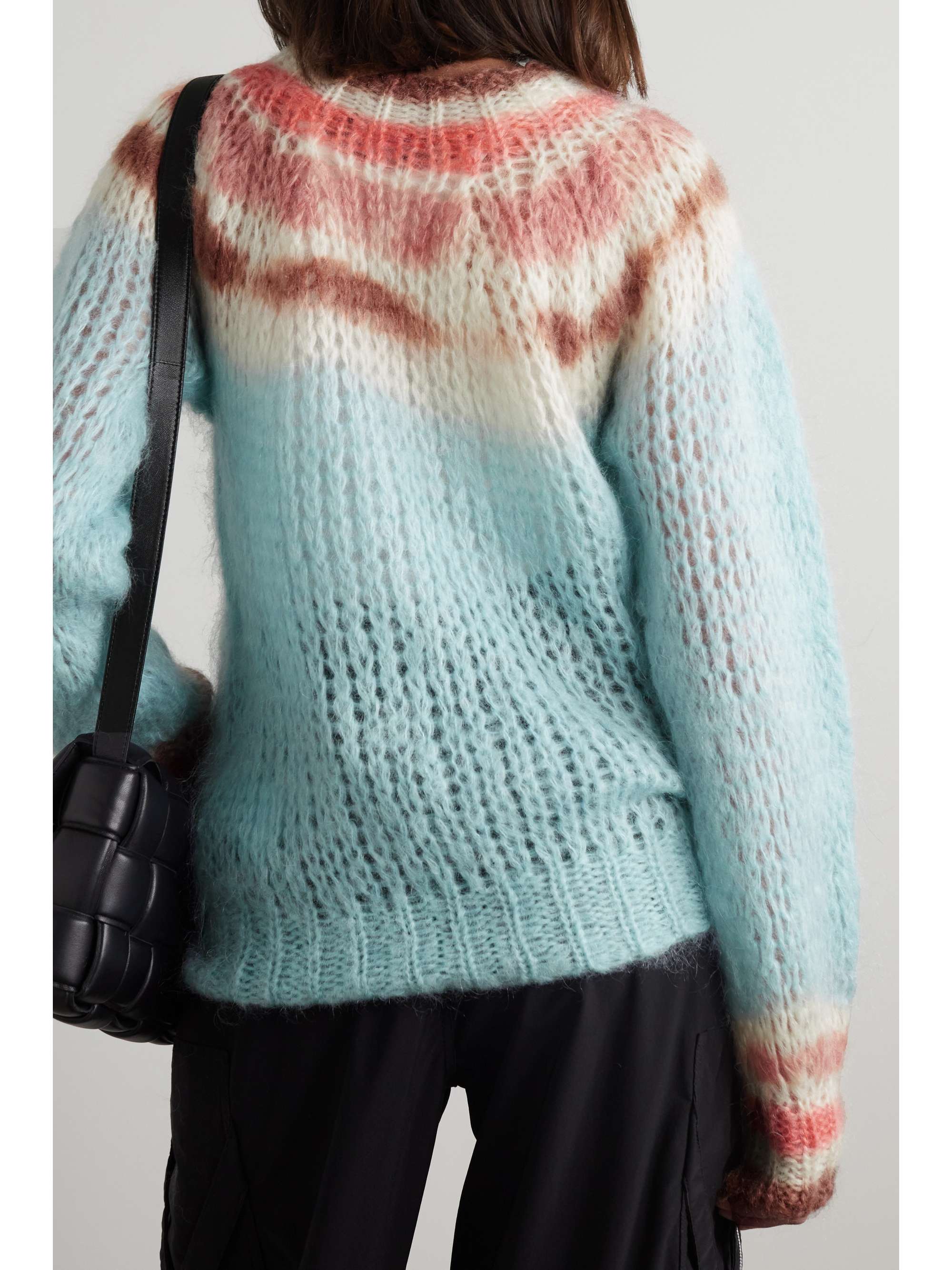 MONCLER GRENOBLE Tie-dyed mohair-blend sweater