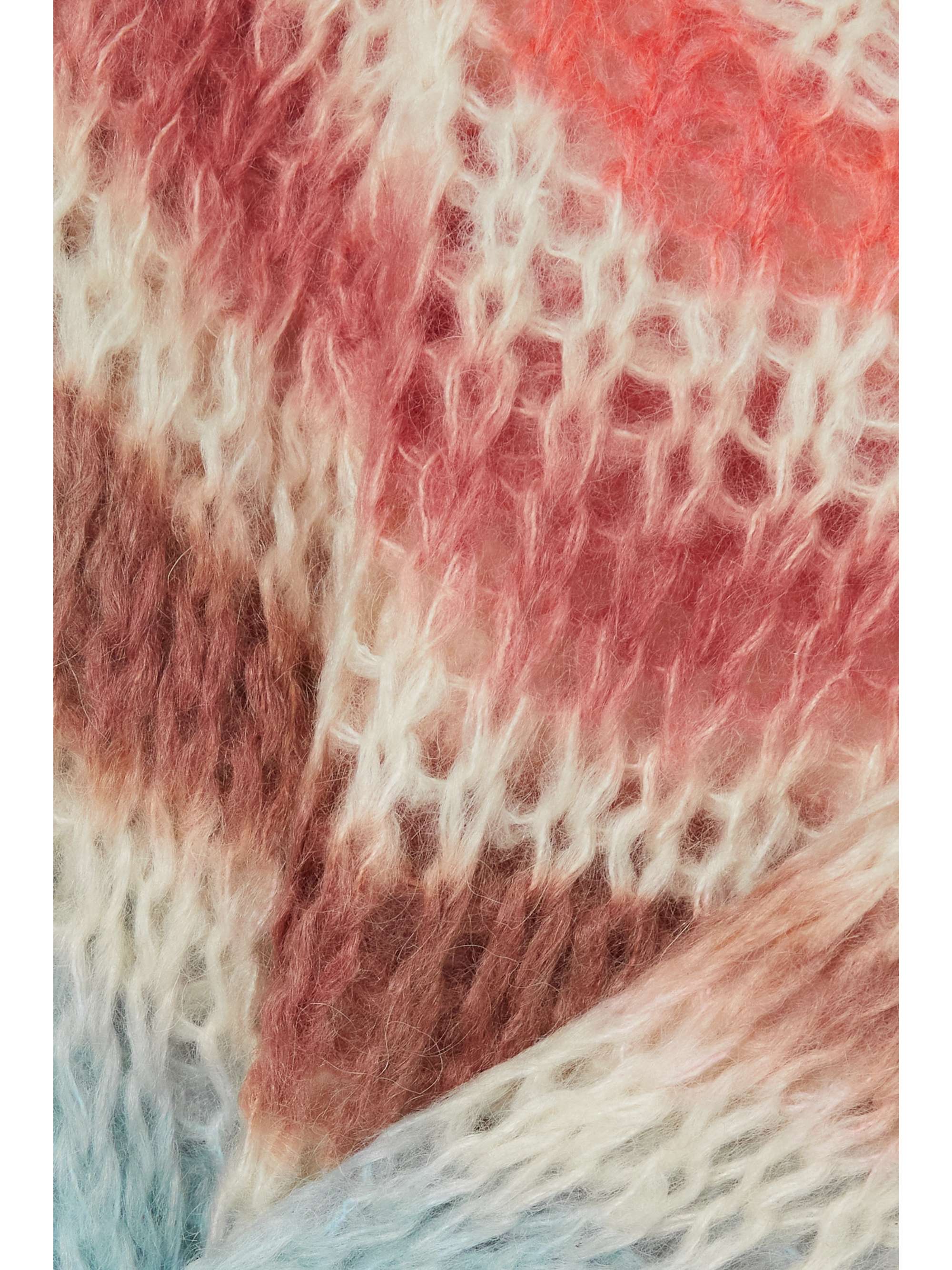 MONCLER GRENOBLE Tie-dyed mohair-blend sweater
