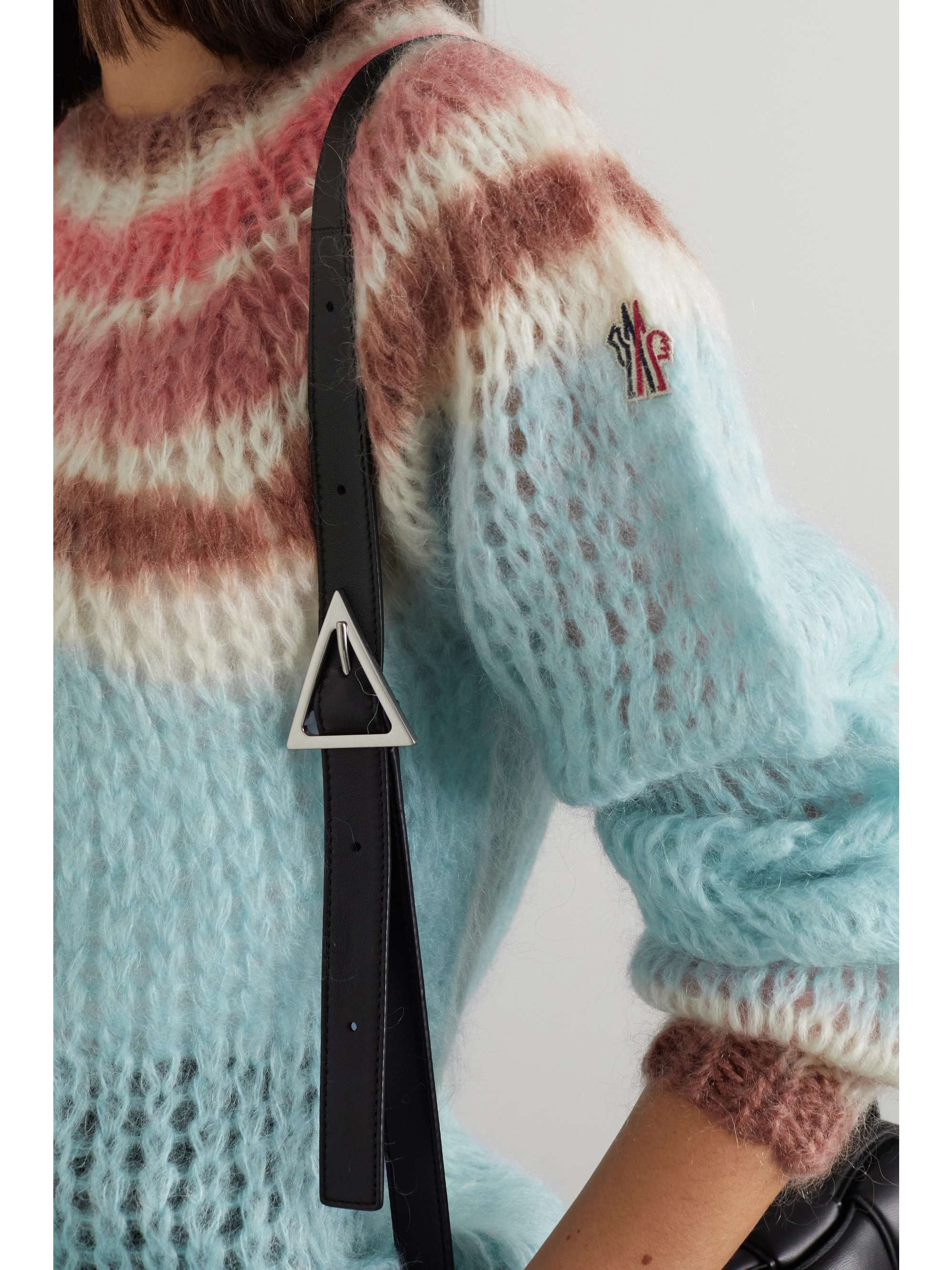 MONCLER GRENOBLE Tie-dyed mohair-blend sweater