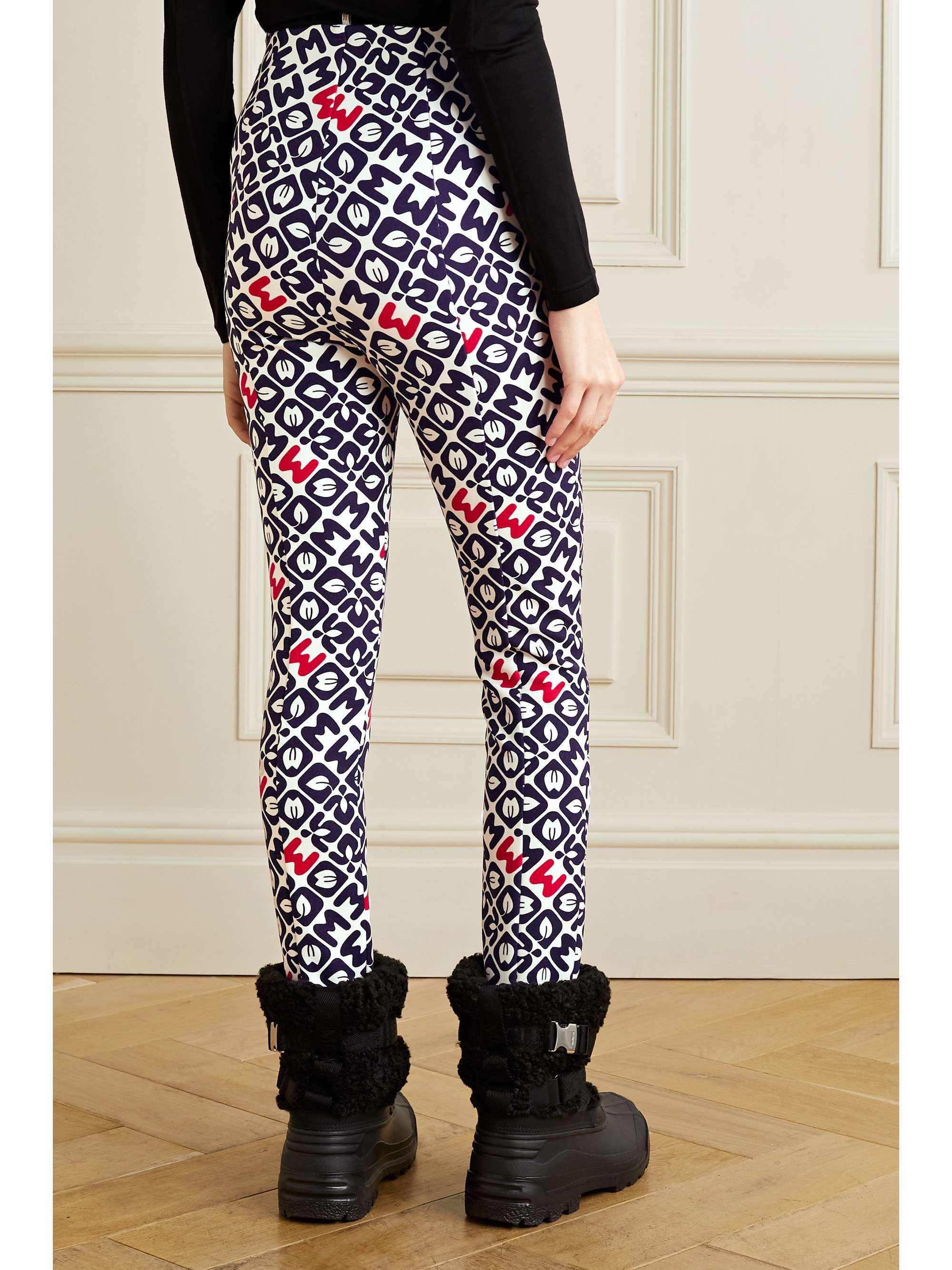 MONCLER GRENOBLE Printed stretch-crepe stirrup ski pants
