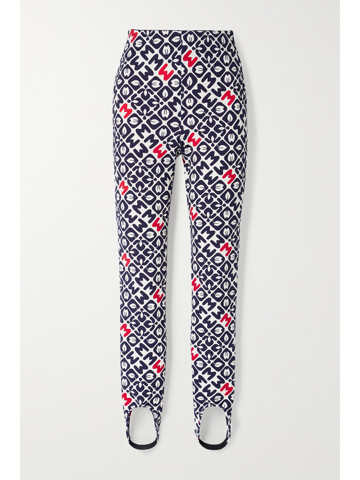 MONCLER PRINTED STRETCH-CREPE STIRRUP SKI PANTS