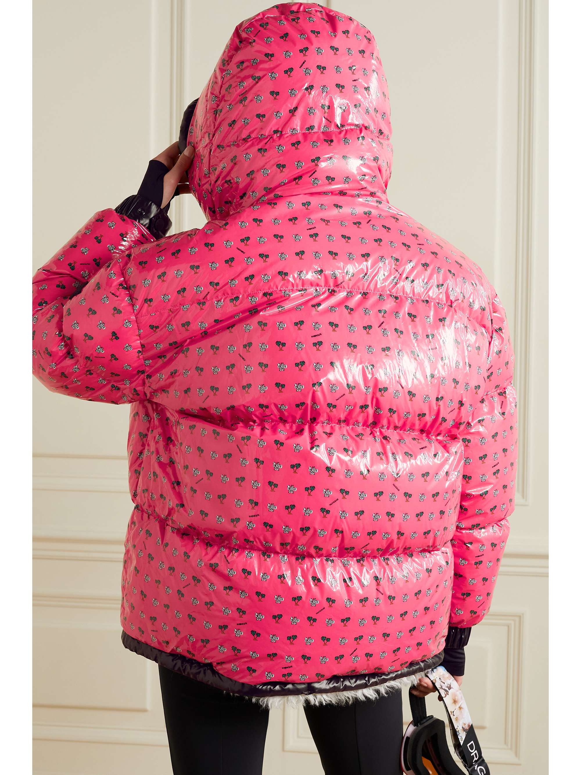 MONCLER GRENOBLE Echelle hooded printed quilted shell down jacket