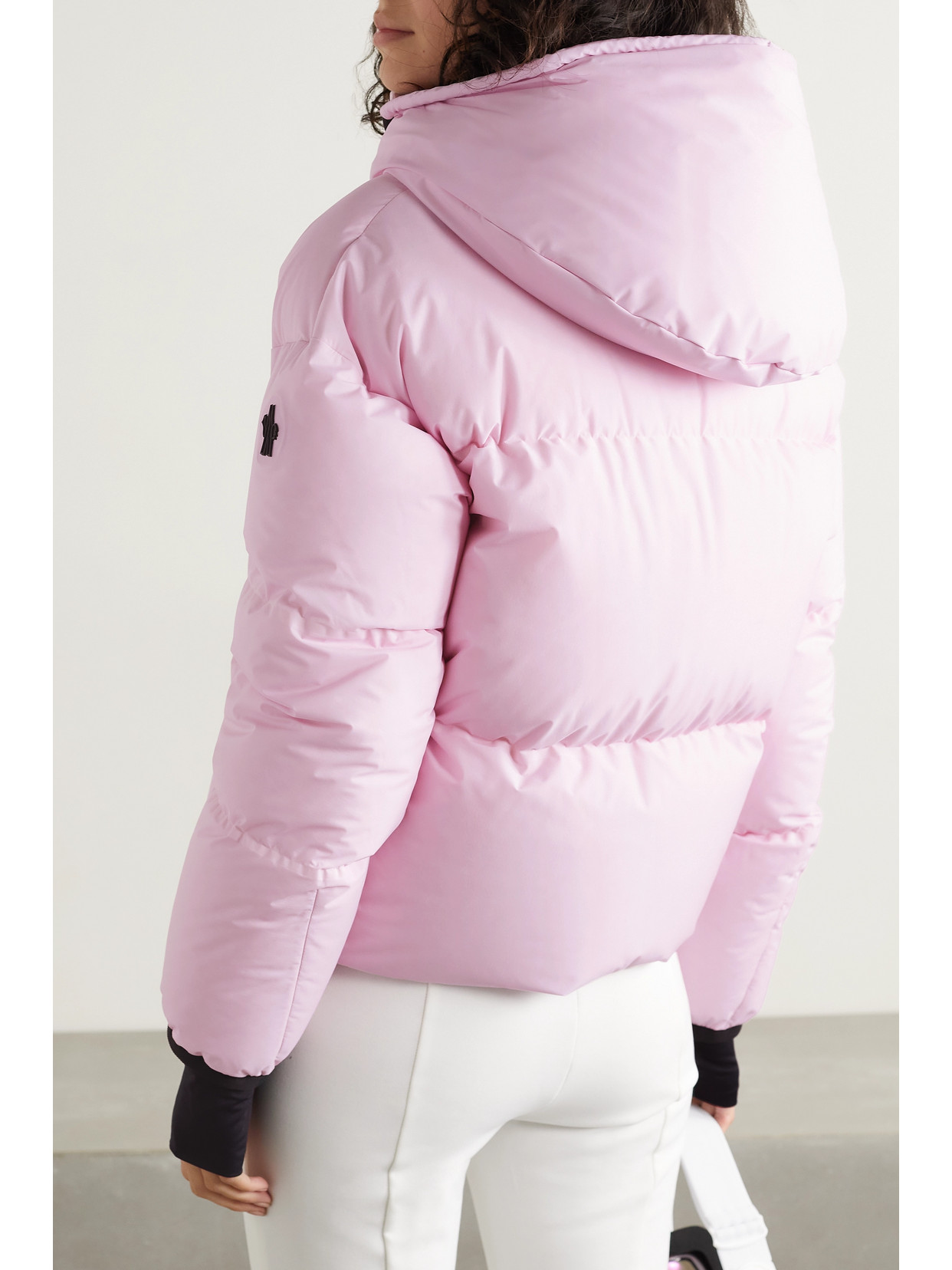 Shop Moncler Allesaz Stretch-trimmed Quilted Shell Down Jacket In Pink