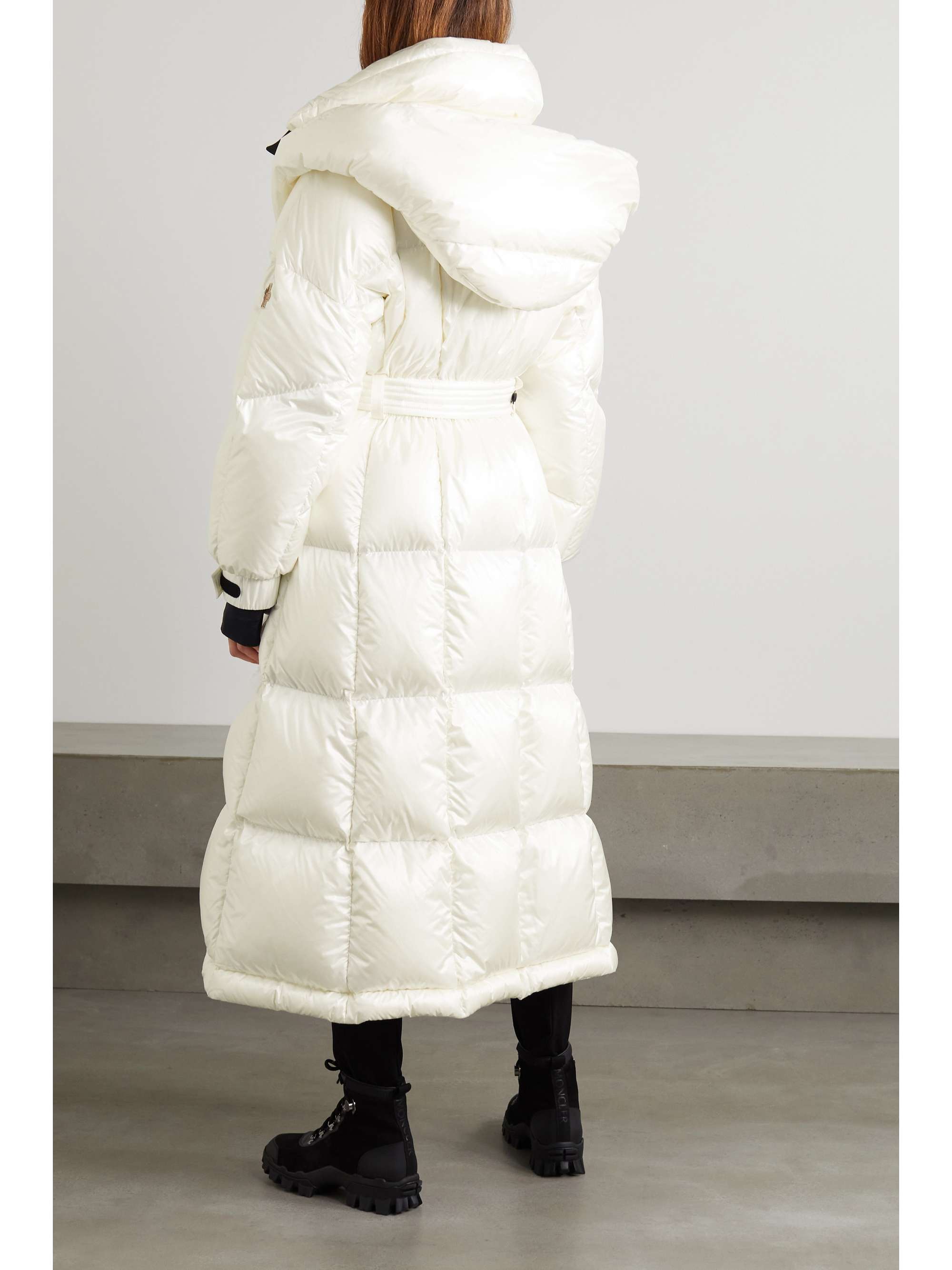MONCLER GRENOBLE Combovin belted hooded quilted down ski jacket
