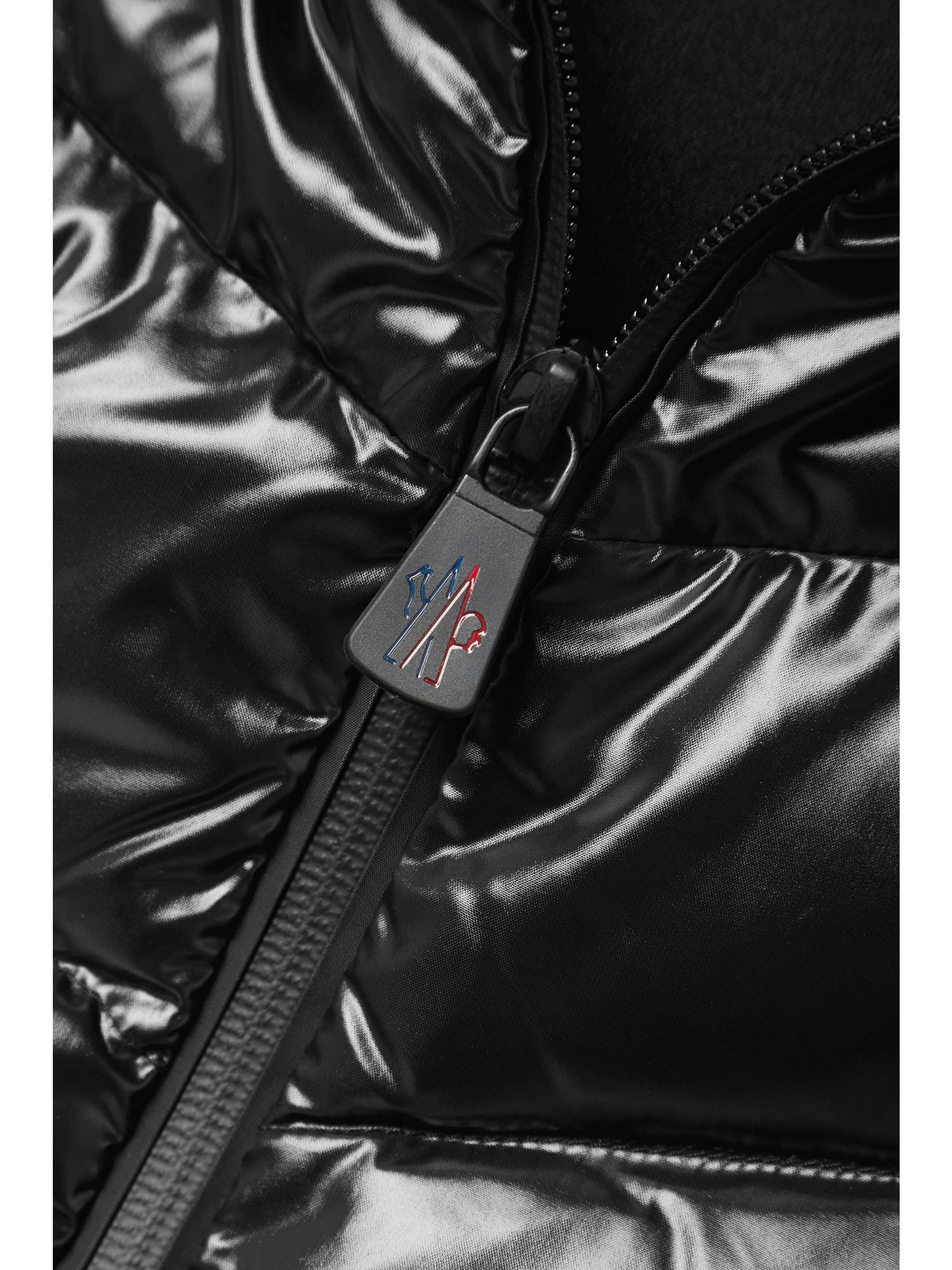 MONCLER GRENOBLE Fleece-trimmed quilted shell down jacket