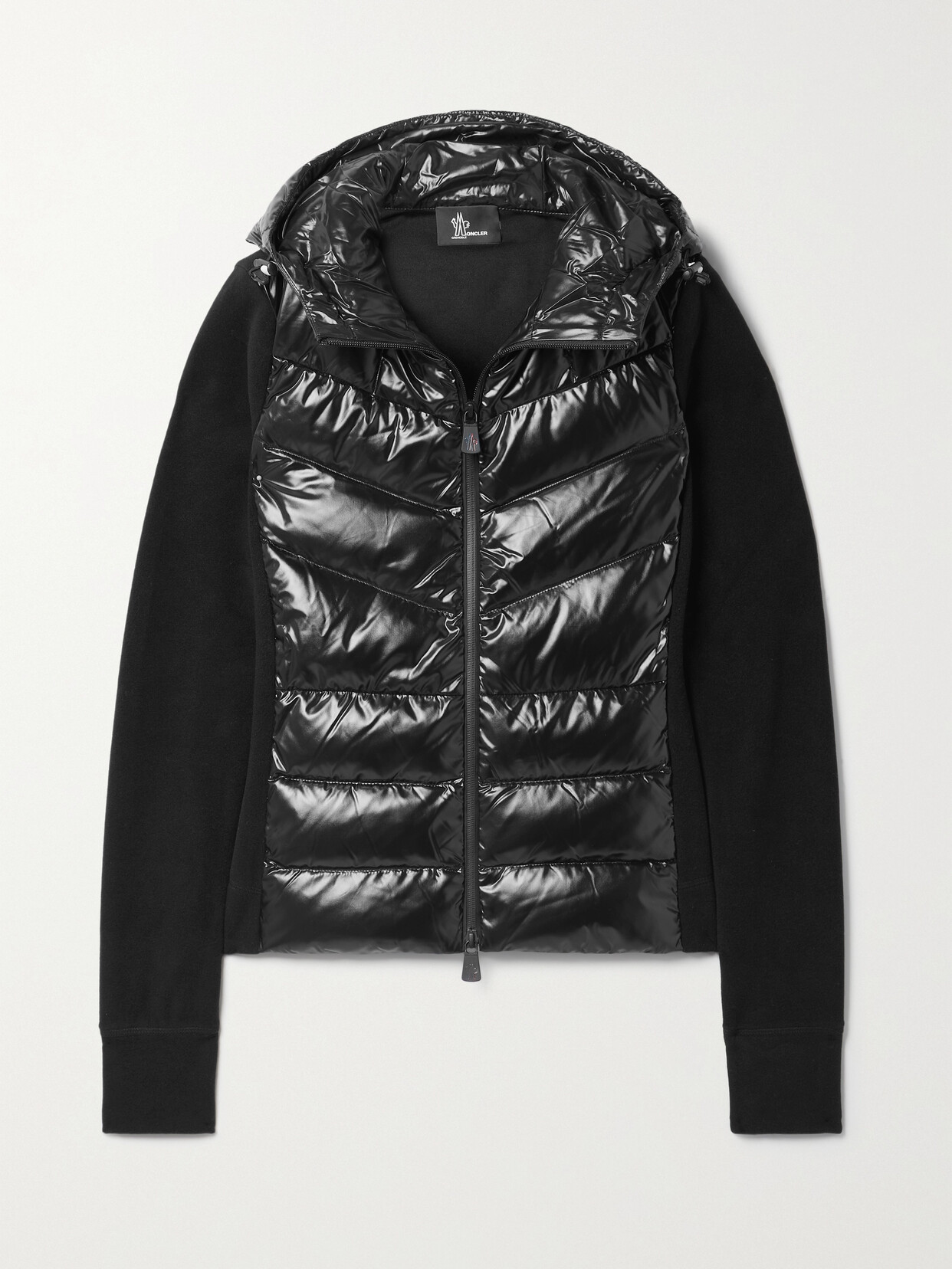 Moncler Fleece-trimmed Quilted Shell Down Jacket In Black