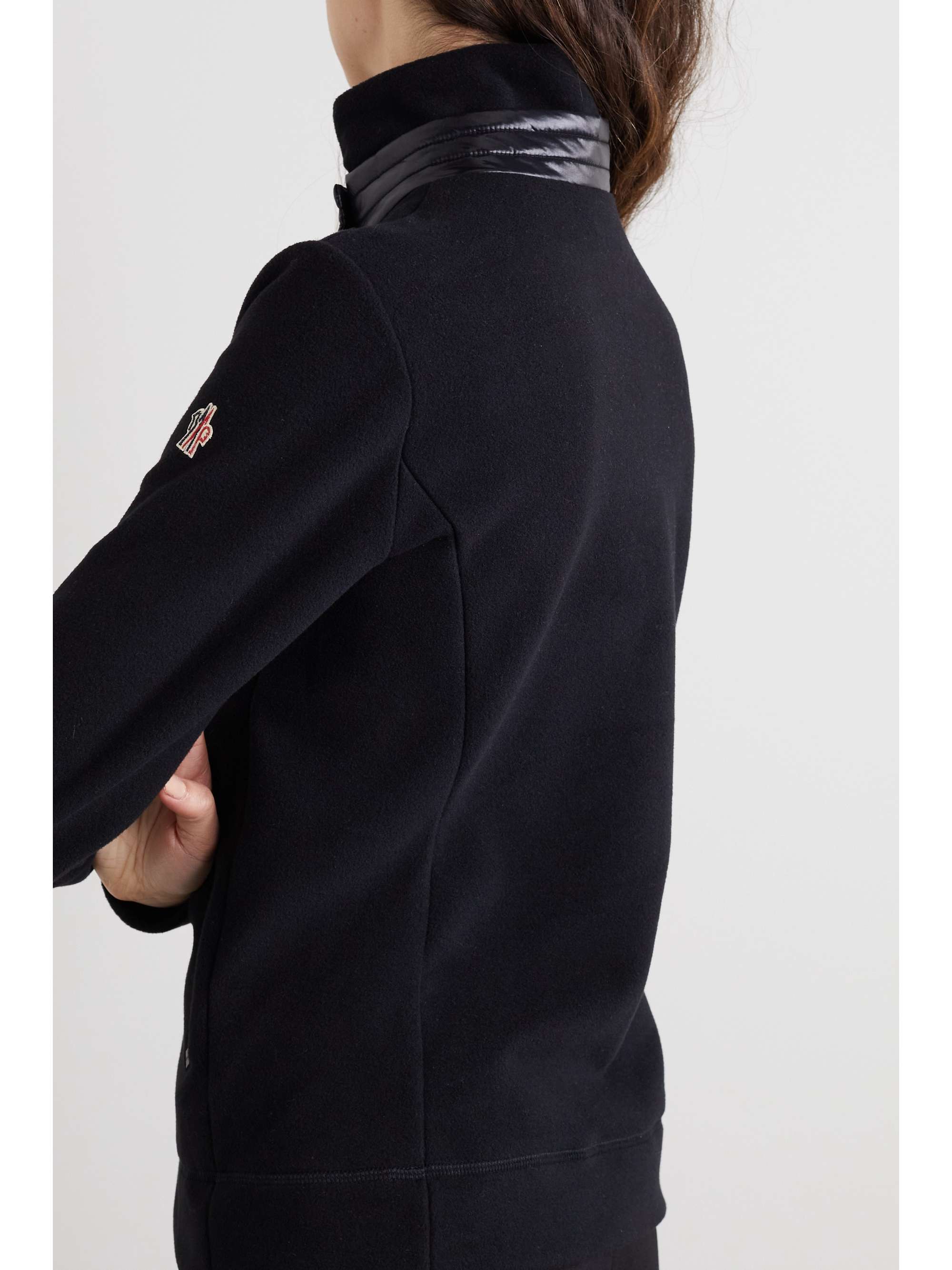 MONCLER GRENOBLE 软壳面料边饰抓绒上衣