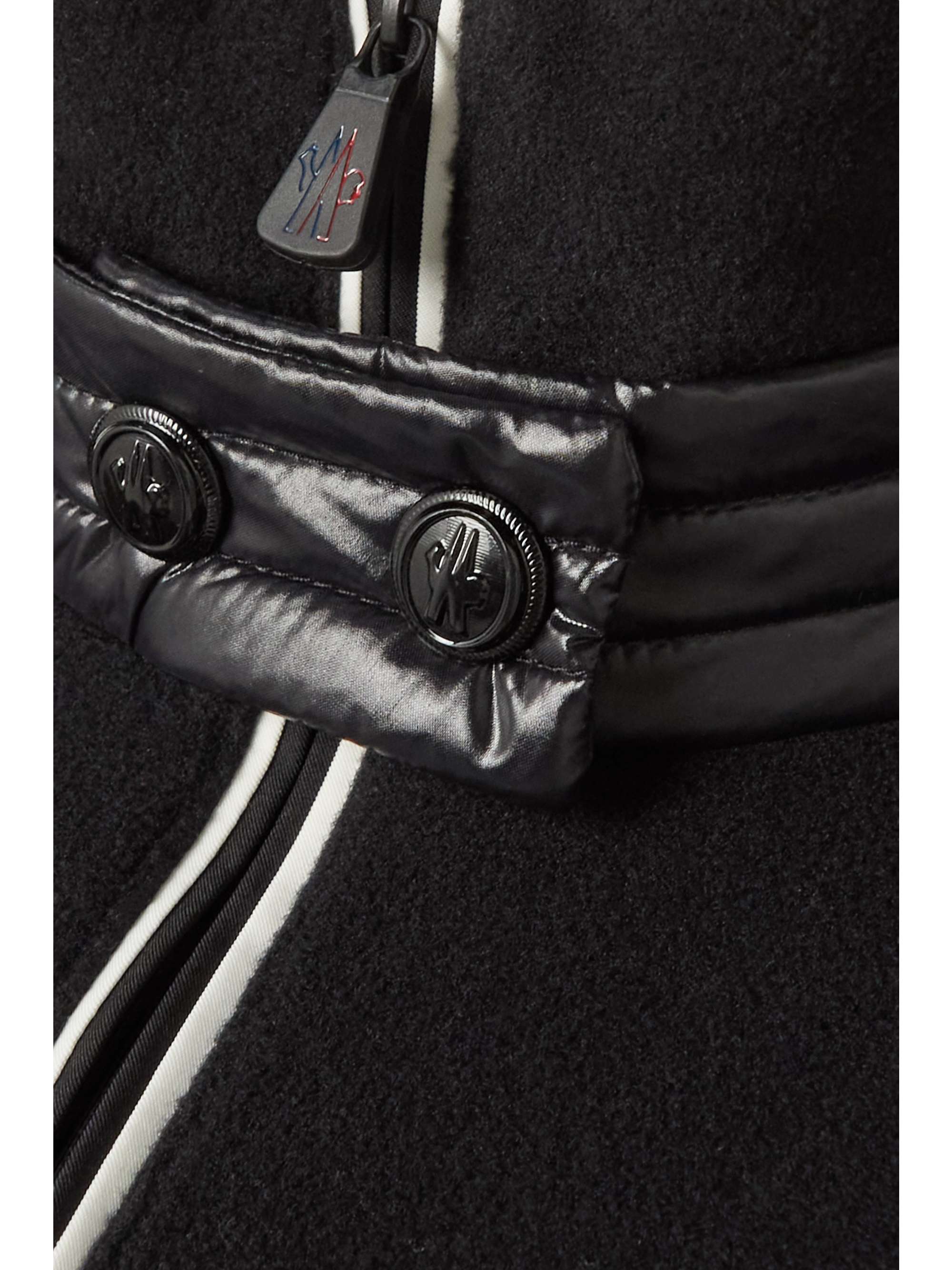 MONCLER GRENOBLE 软壳面料边饰抓绒上衣