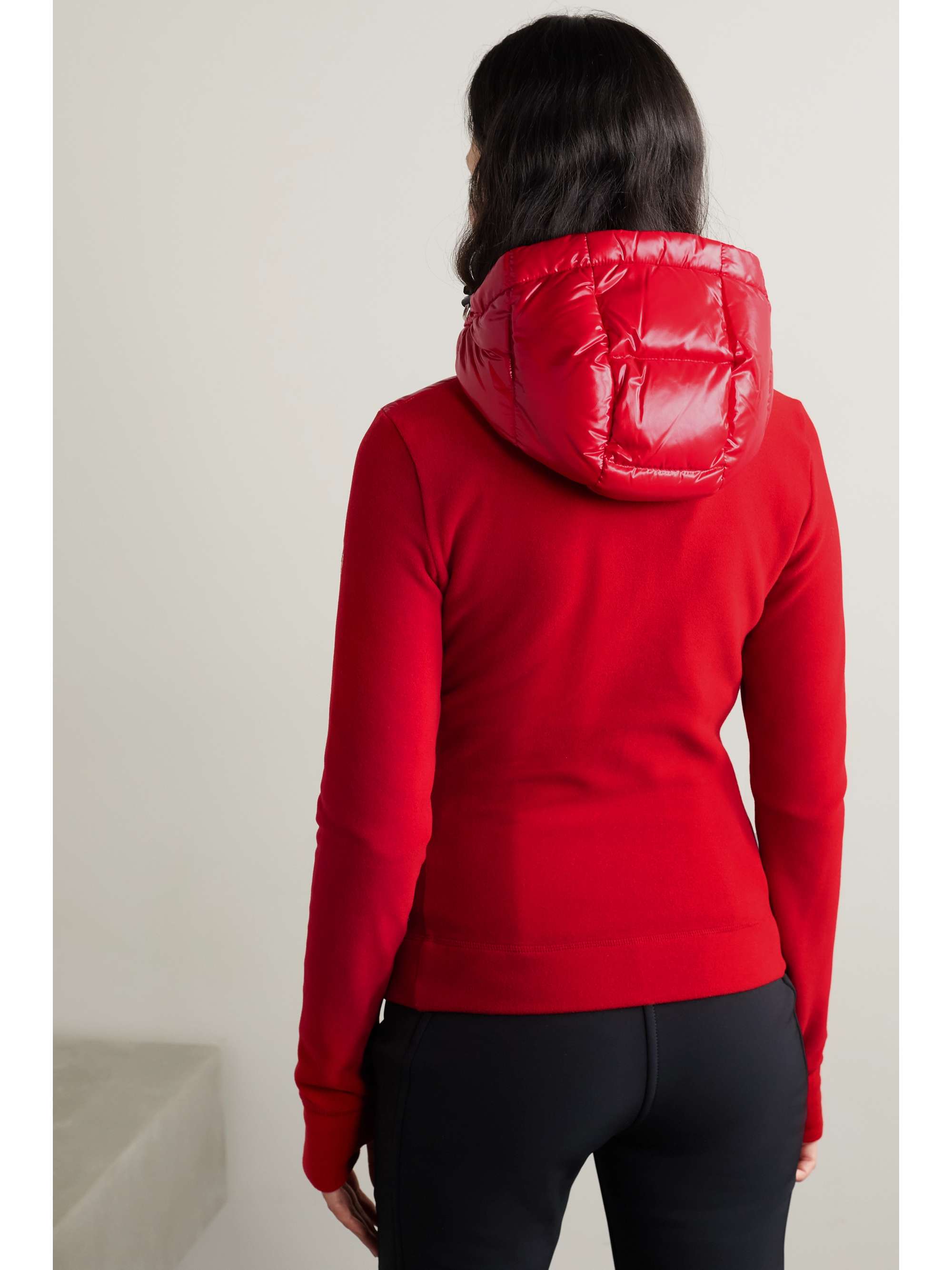 MONCLER GRENOBLE Fleece-trimmed quilted shell down jacket