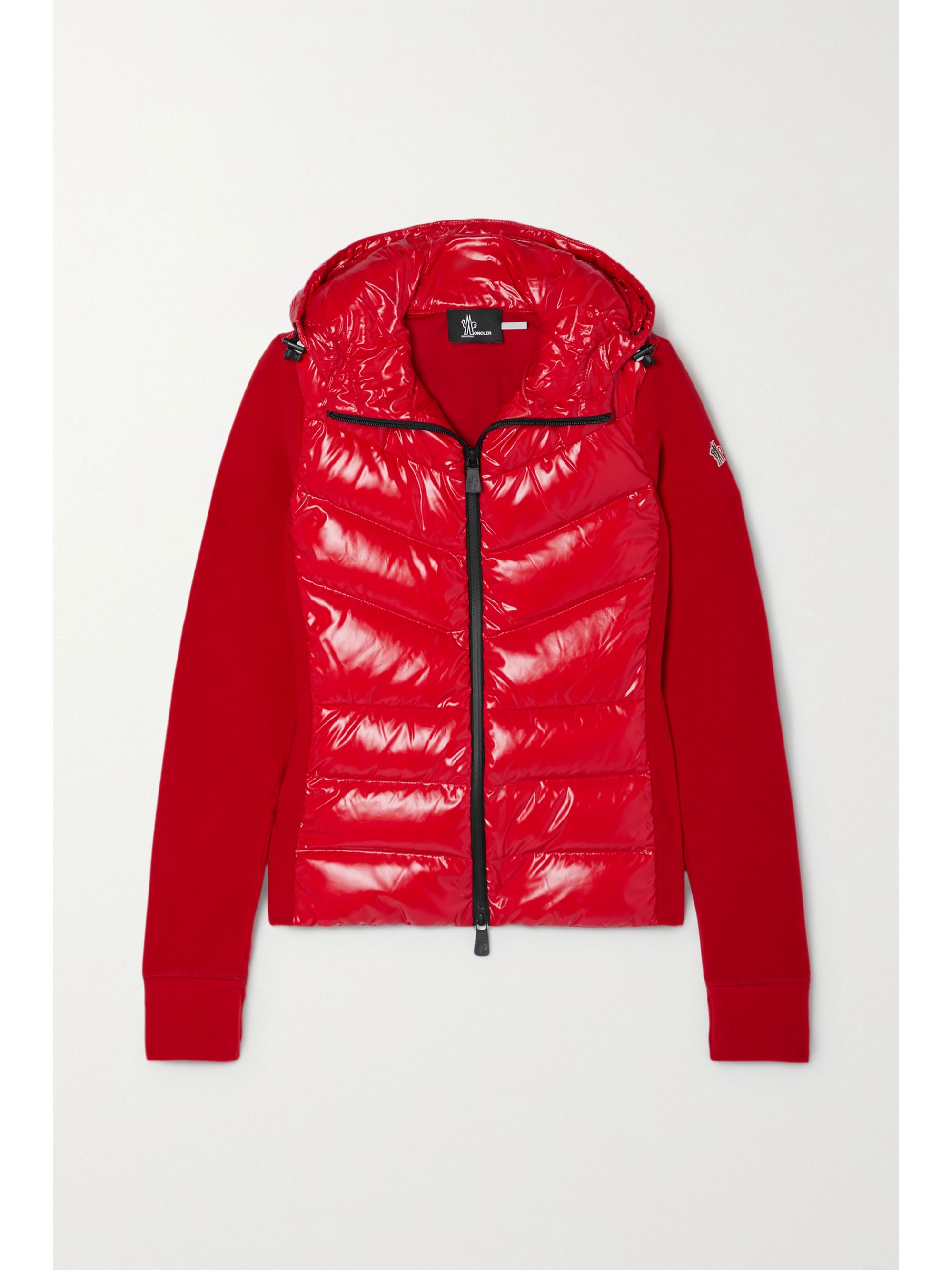 MONCLER GRENOBLE Fleece-trimmed quilted shell down jacket