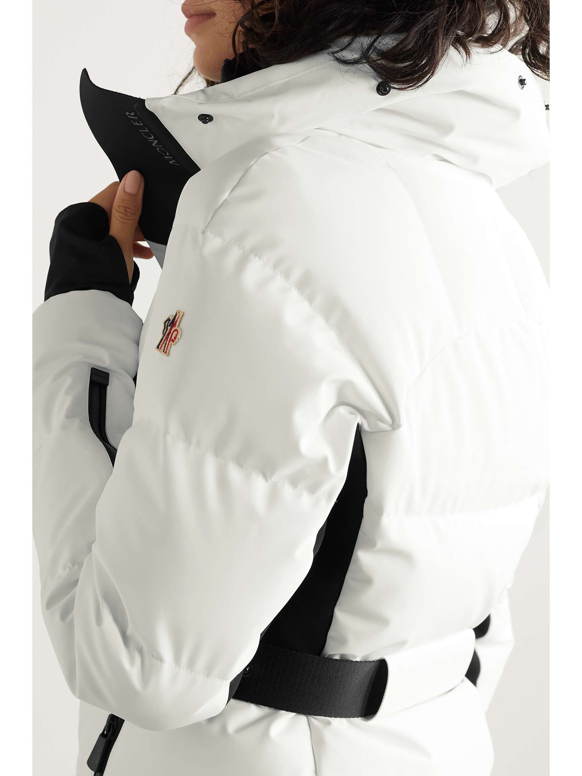 MONCLER GRENOBLE Guyane hooded jersey-trimmed quilted shell down jacket