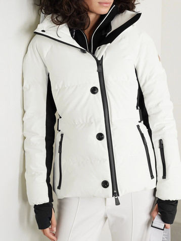 MONCLER GRENOBLE Guyane hooded jersey-trimmed quilted shell down jacket