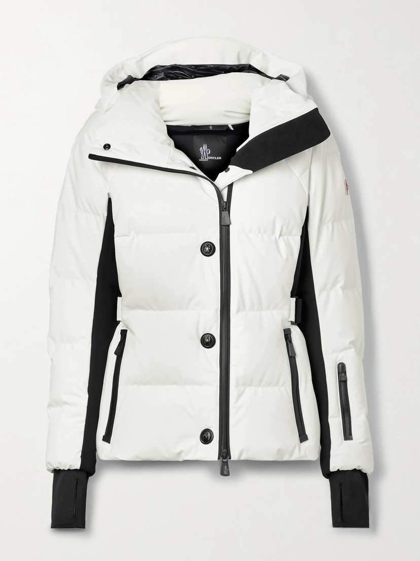 Moncler Grenoble Guyane Hooded Jersey-trimmed Quilted Shell Down Jacket