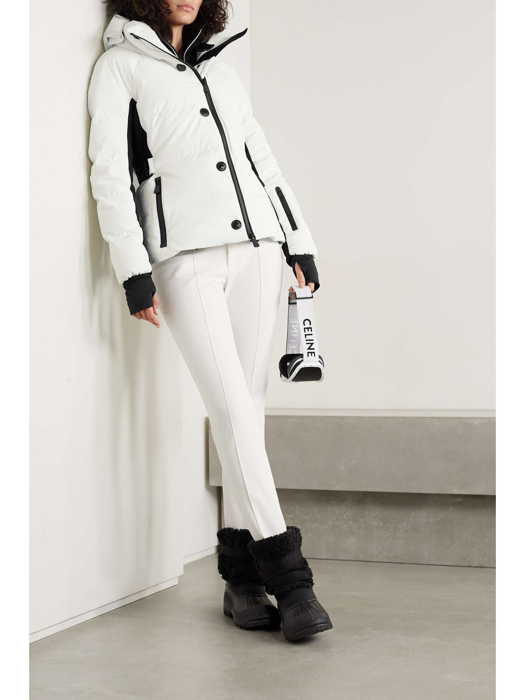 MONCLER GRENOBLE Guyane hooded jersey-trimmed quilted shell down jacket