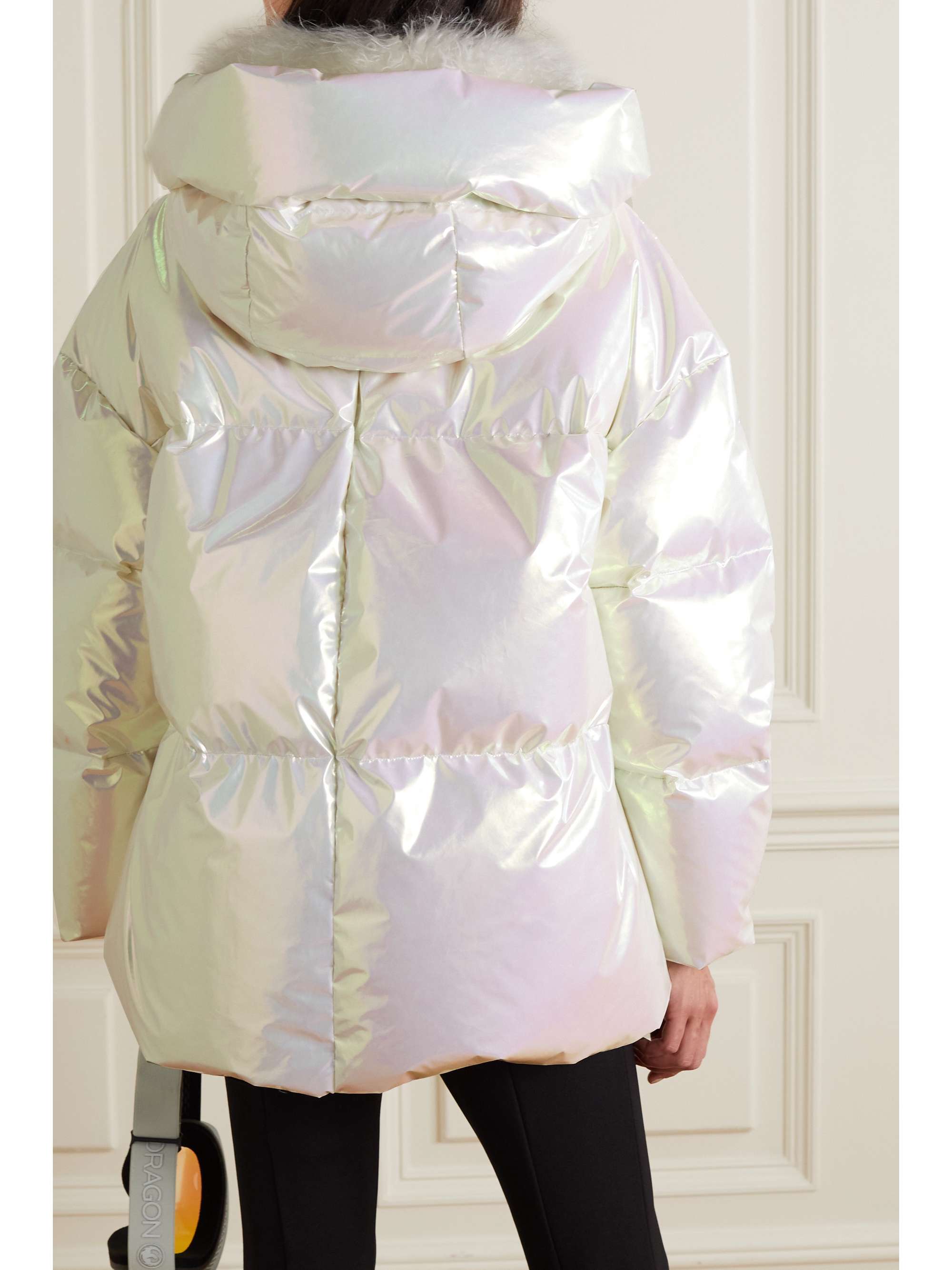 MONCLER GRENOBLE Tillier hooded quilted iridescent down ski jacket
