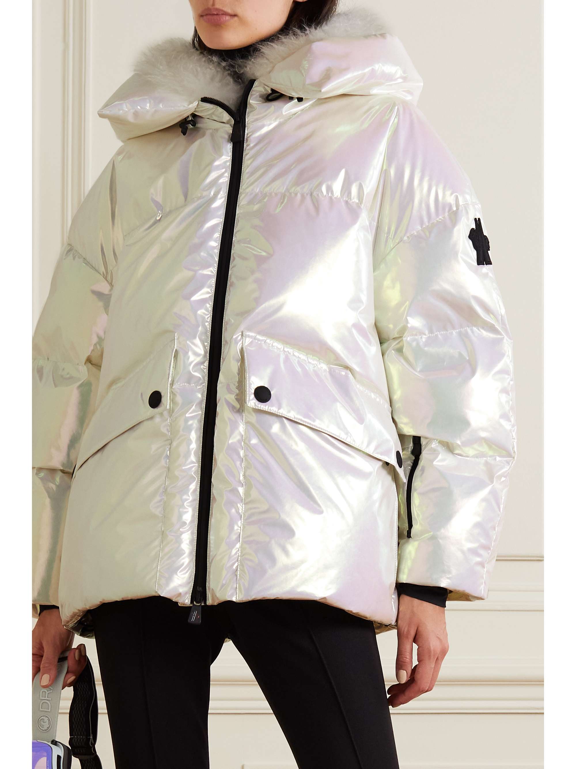 MONCLER GRENOBLE Tillier hooded quilted iridescent down ski jacket