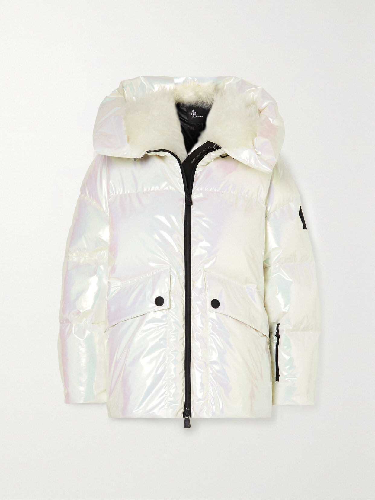 Moncler Grenoble - Tillier Hooded Quilted Iridescent Down Ski Jacket - White