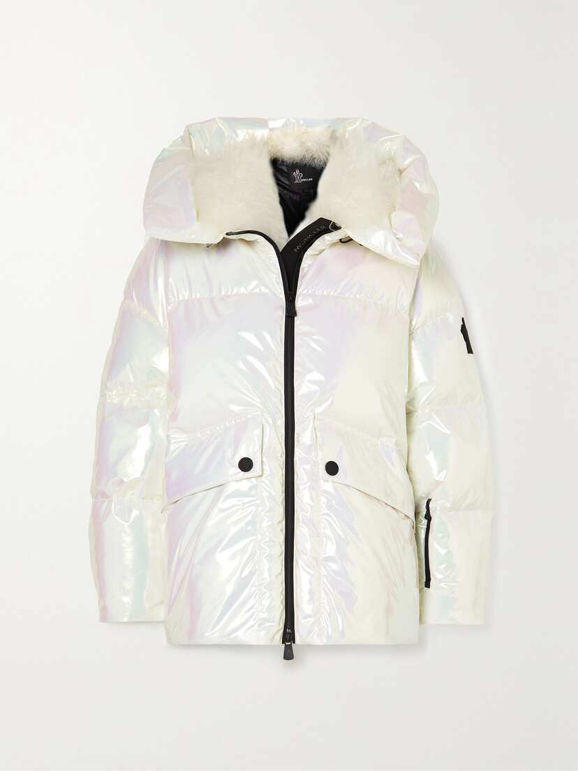 Moncler Grenoble Tillier Hooded Quilted Iridescent Down Ski Jacket