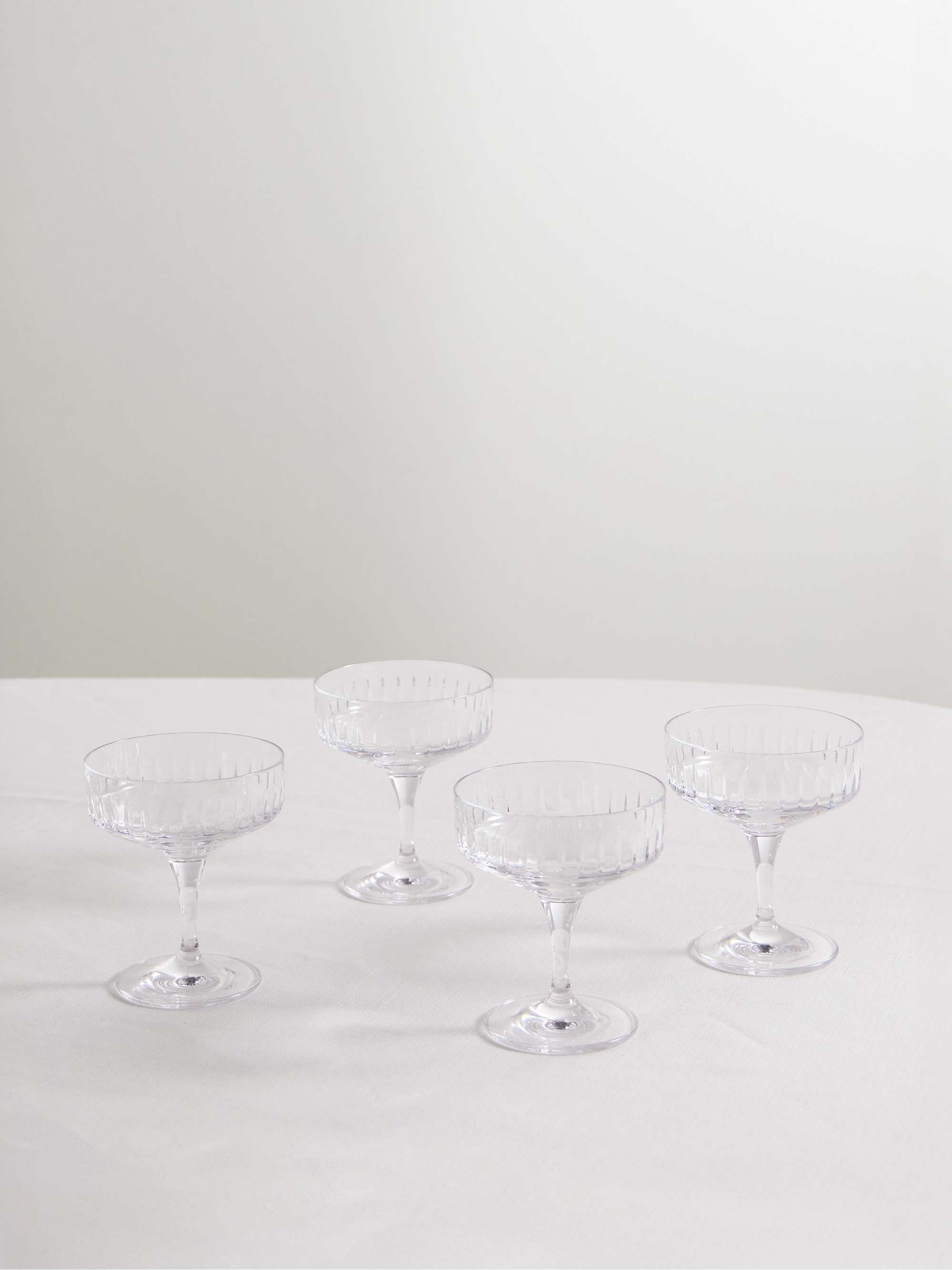 Soho Home Roebling set of four crystal champagne coupes