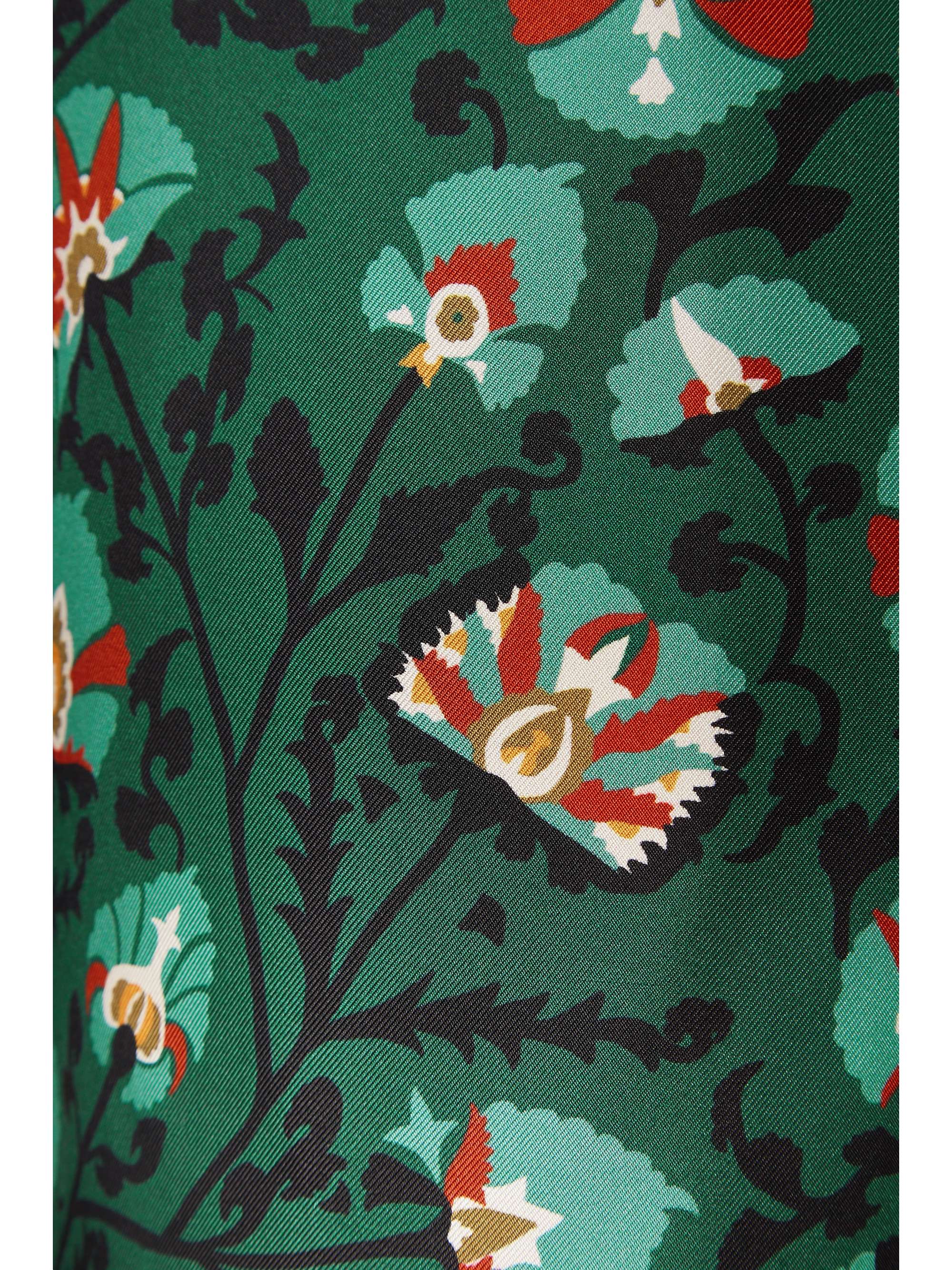 LA DOUBLEJ Floral-print silk-twill maxi dress