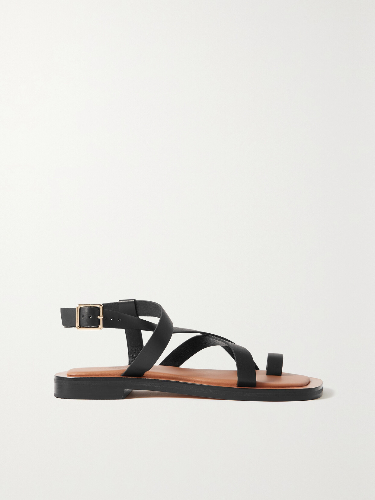 A Emery - + Matteau Spargi Leather Sandals - Black