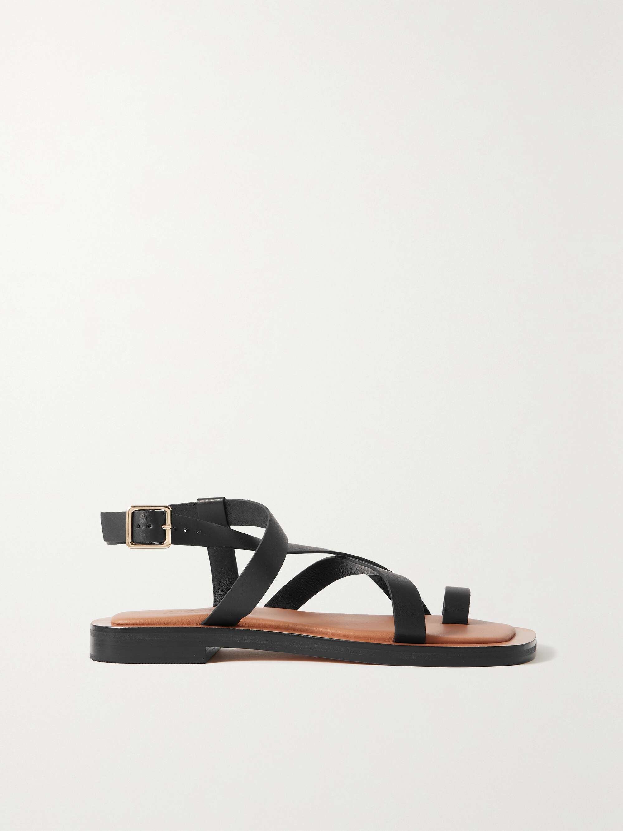 Black + Matteau Spargi leather sandals | A EMERY | NET-A-PORTER