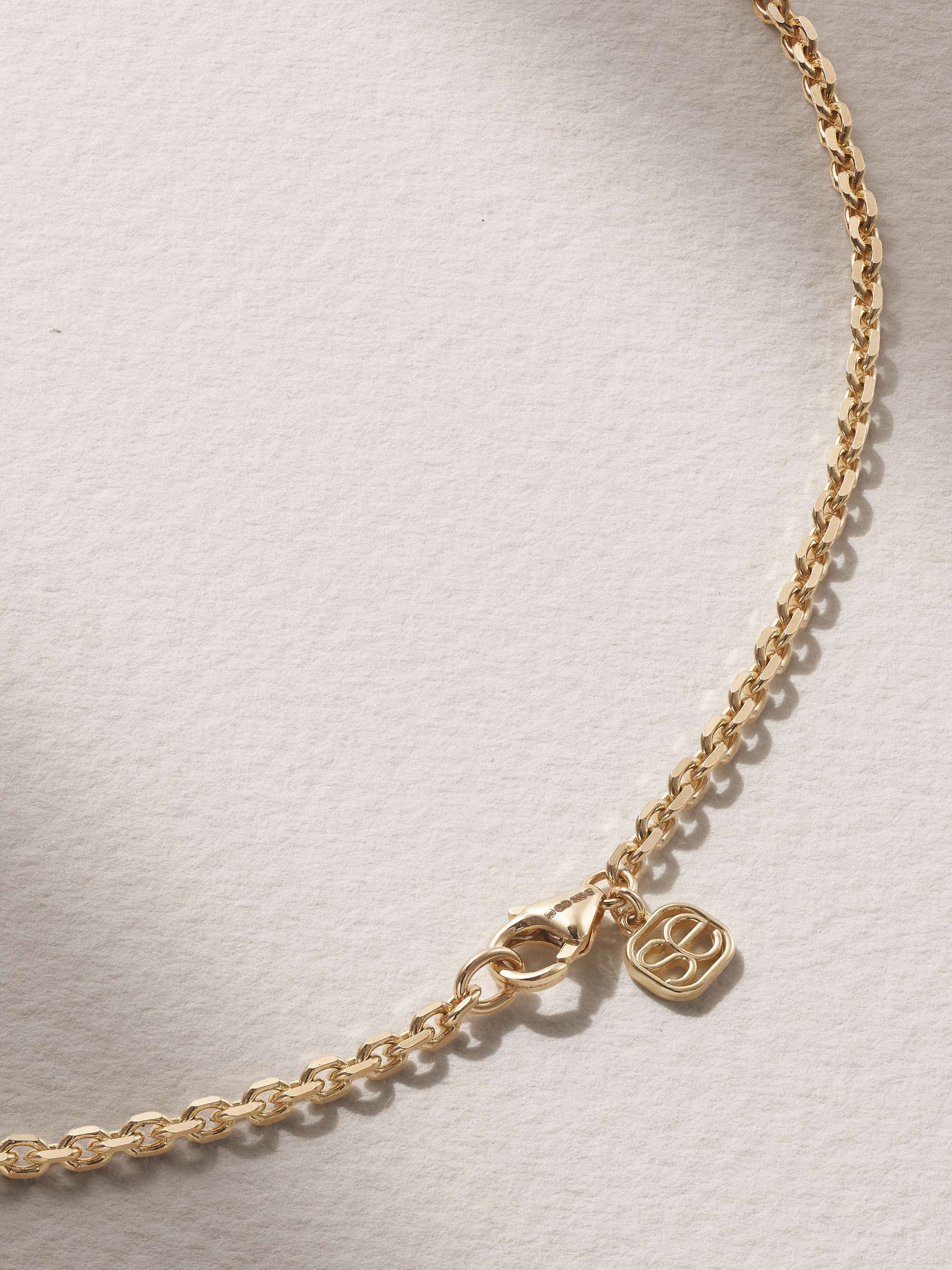 SYDNEY EVAN Large Butterfly 14-karat gold necklace