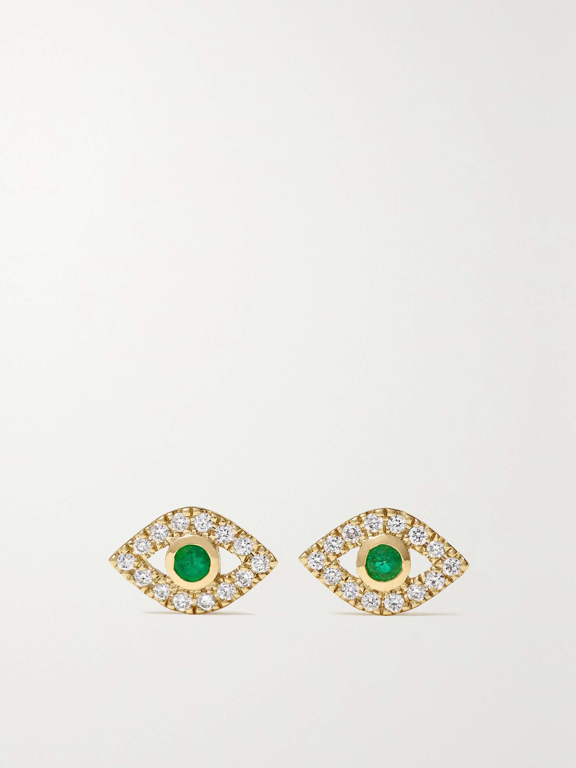 Emerald Evil Eye Earrings Emerald Evil Eye Earrings